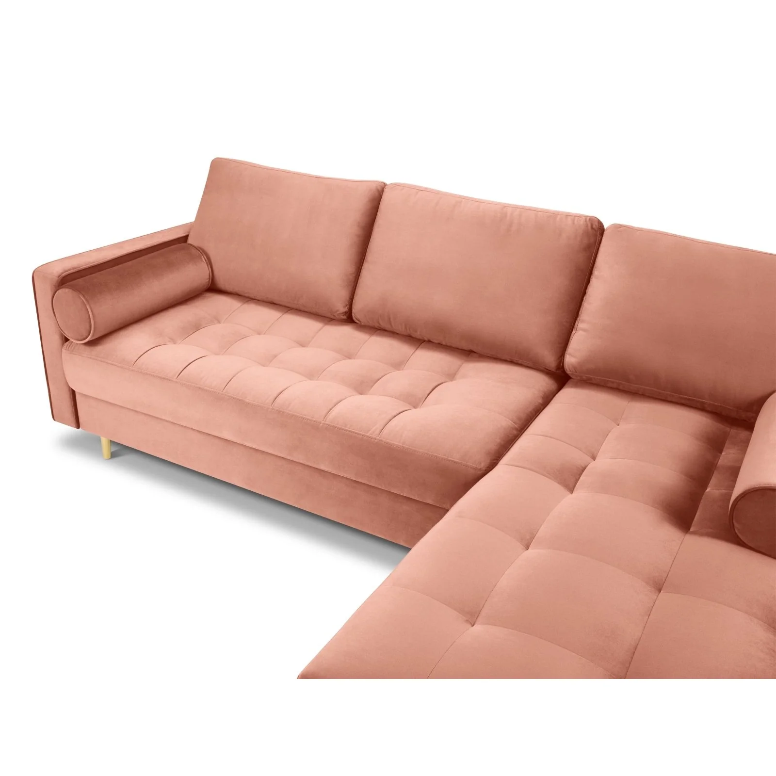 Aspen 4-Sitzer Ecksofa, Rechte Seite, aus Samt oder Strukturstoff, 236x170x90 cm - Image 56