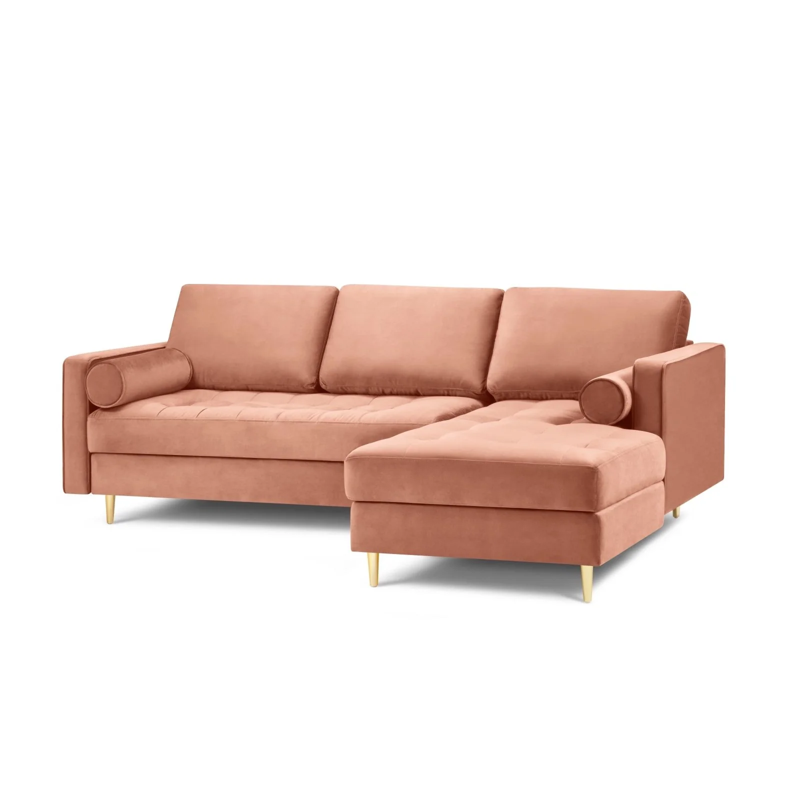 Aspen 4-Sitzer Ecksofa, Rechte Seite, aus Samt oder Strukturstoff, 236x170x90 cm - Image 57