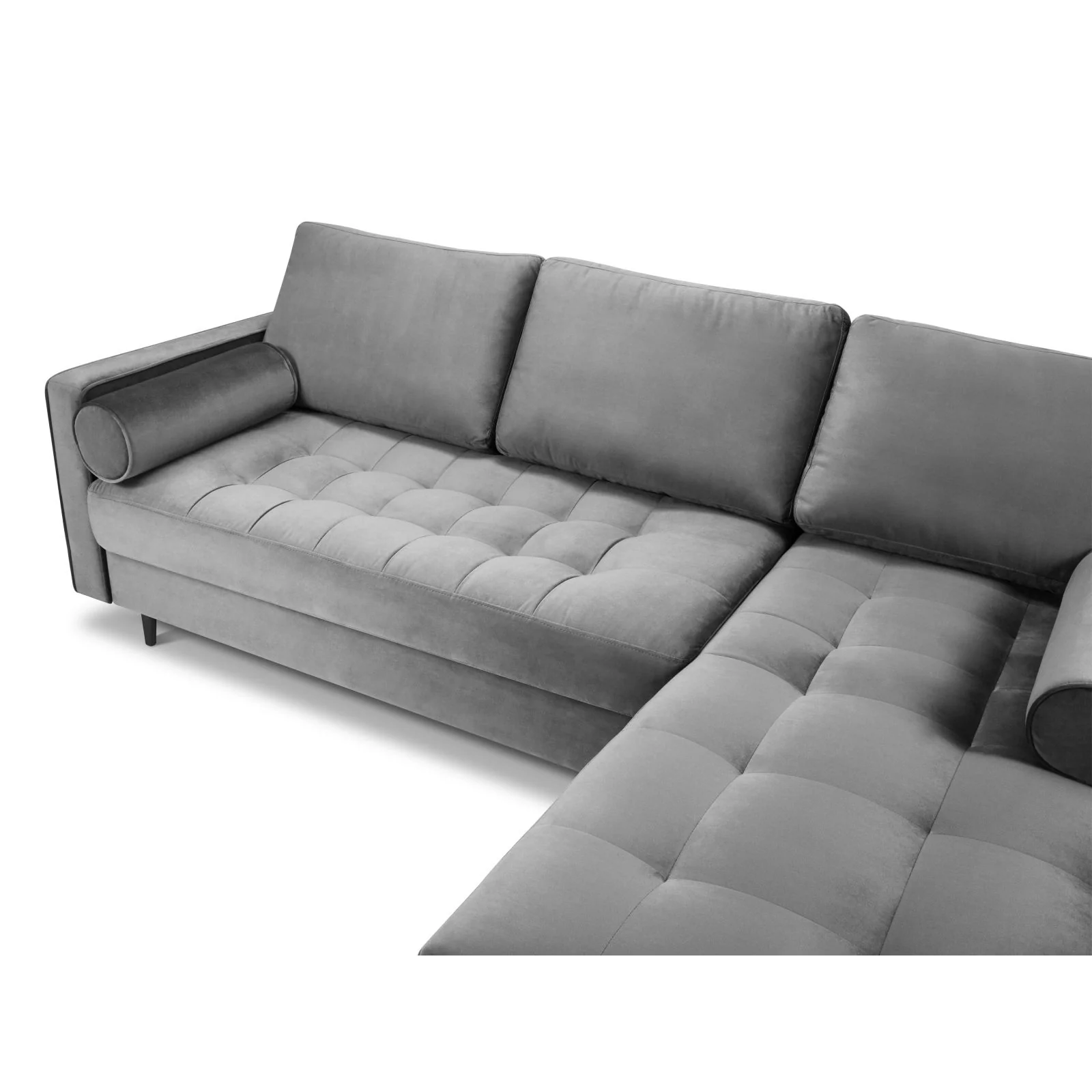 Aspen 4-Sitzer Ecksofa, Rechte Seite, aus Samt oder Strukturstoff, 236x170x90 cm - Image 92