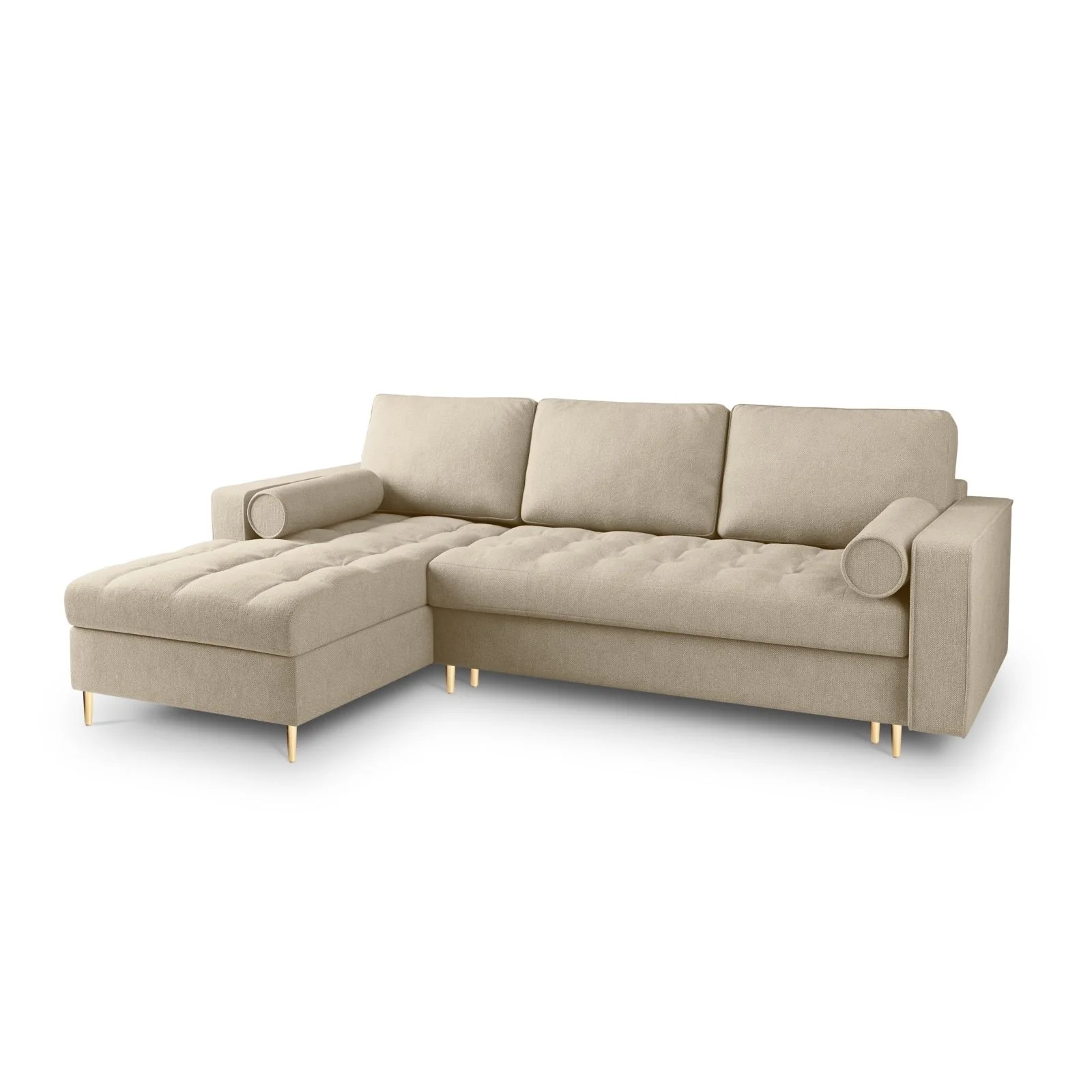 Aspen 5-Sitzer Ecksofa mit Schlaffunktion und Stauraum, Linke Seite, aus Samt oder Strukturstoff, 240x175x96 cm - Image 103