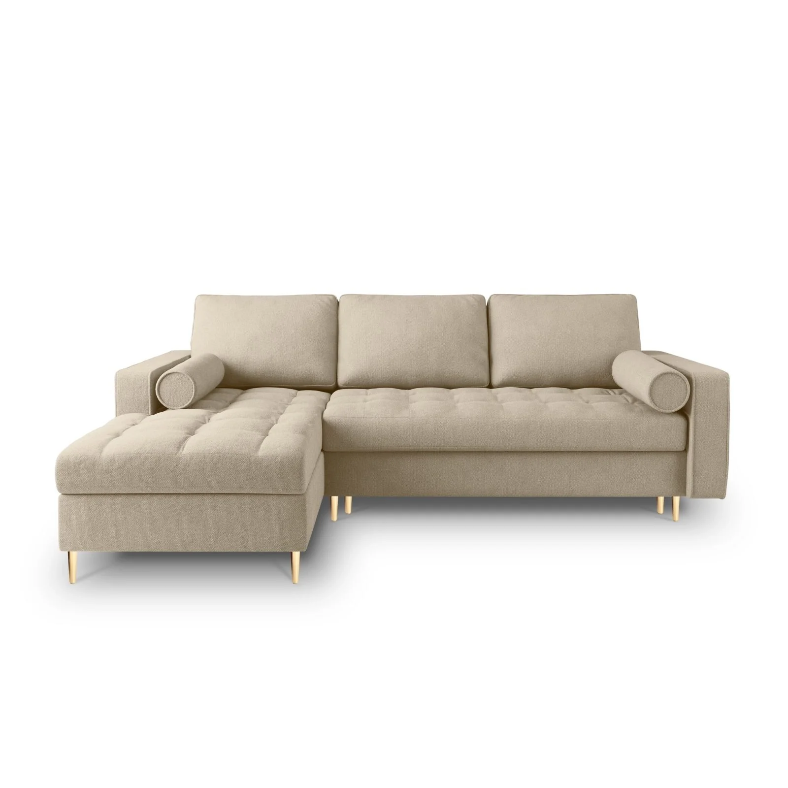 Aspen 5-Sitzer Ecksofa mit Schlaffunktion und Stauraum, Linke Seite, aus Samt oder Strukturstoff, 240x175x96 cm - Image 106