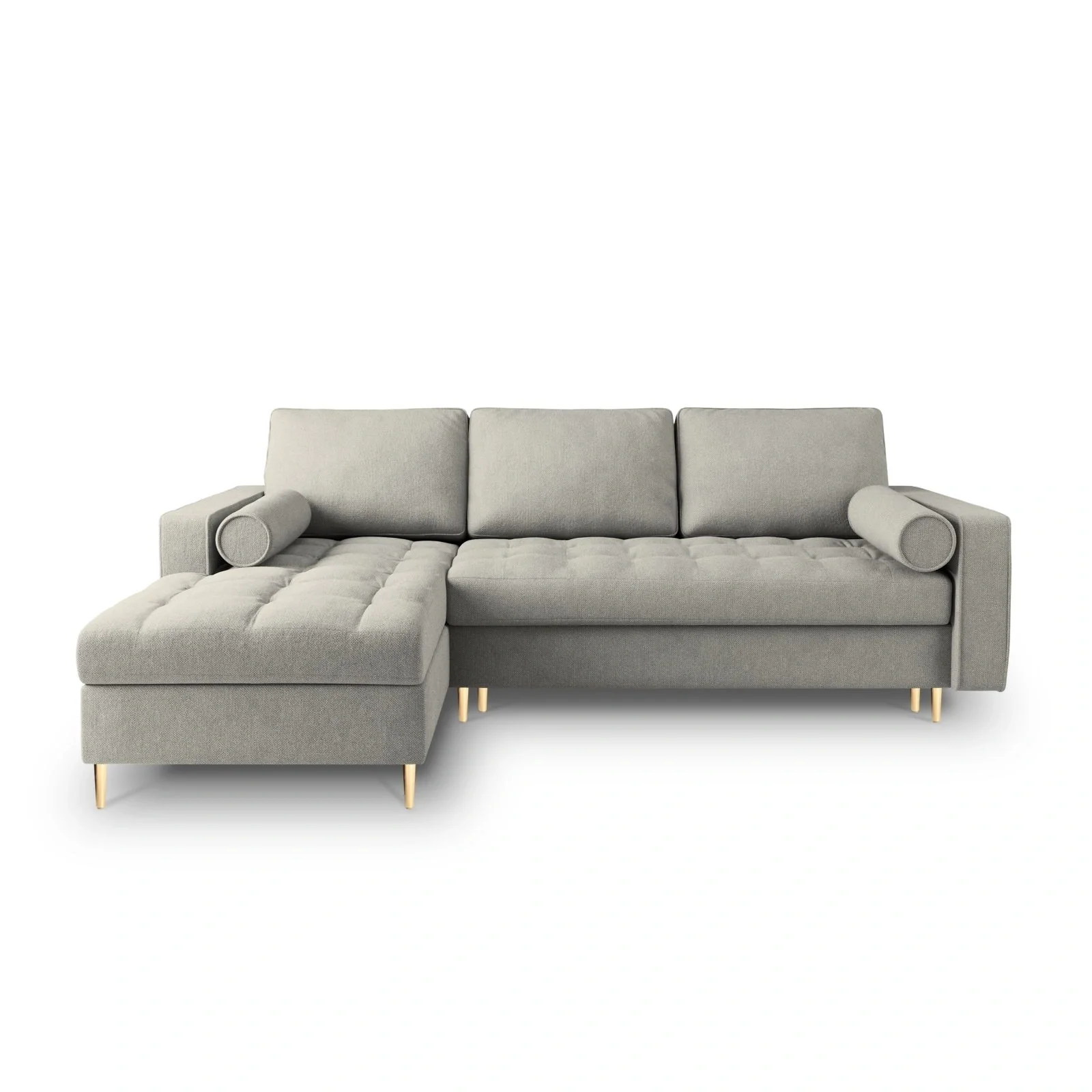 Aspen 5-Sitzer Ecksofa mit Schlaffunktion und Stauraum, Linke Seite, aus Samt oder Strukturstoff, 240x175x96 cm - Image 112