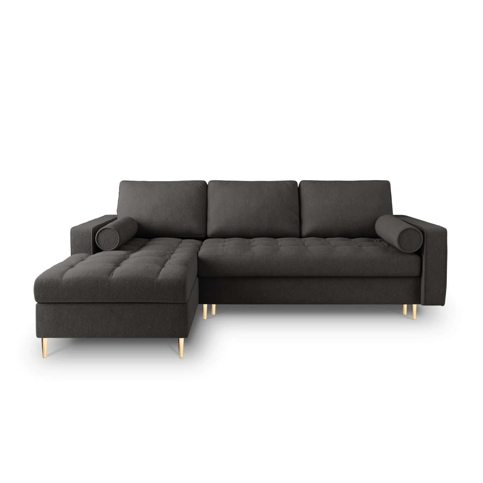 Aspen 5-Sitzer Ecksofa mit Schlaffunktion und Stauraum, Linke Seite, aus Samt oder Strukturstoff, 240x175x96 cm - Image 118