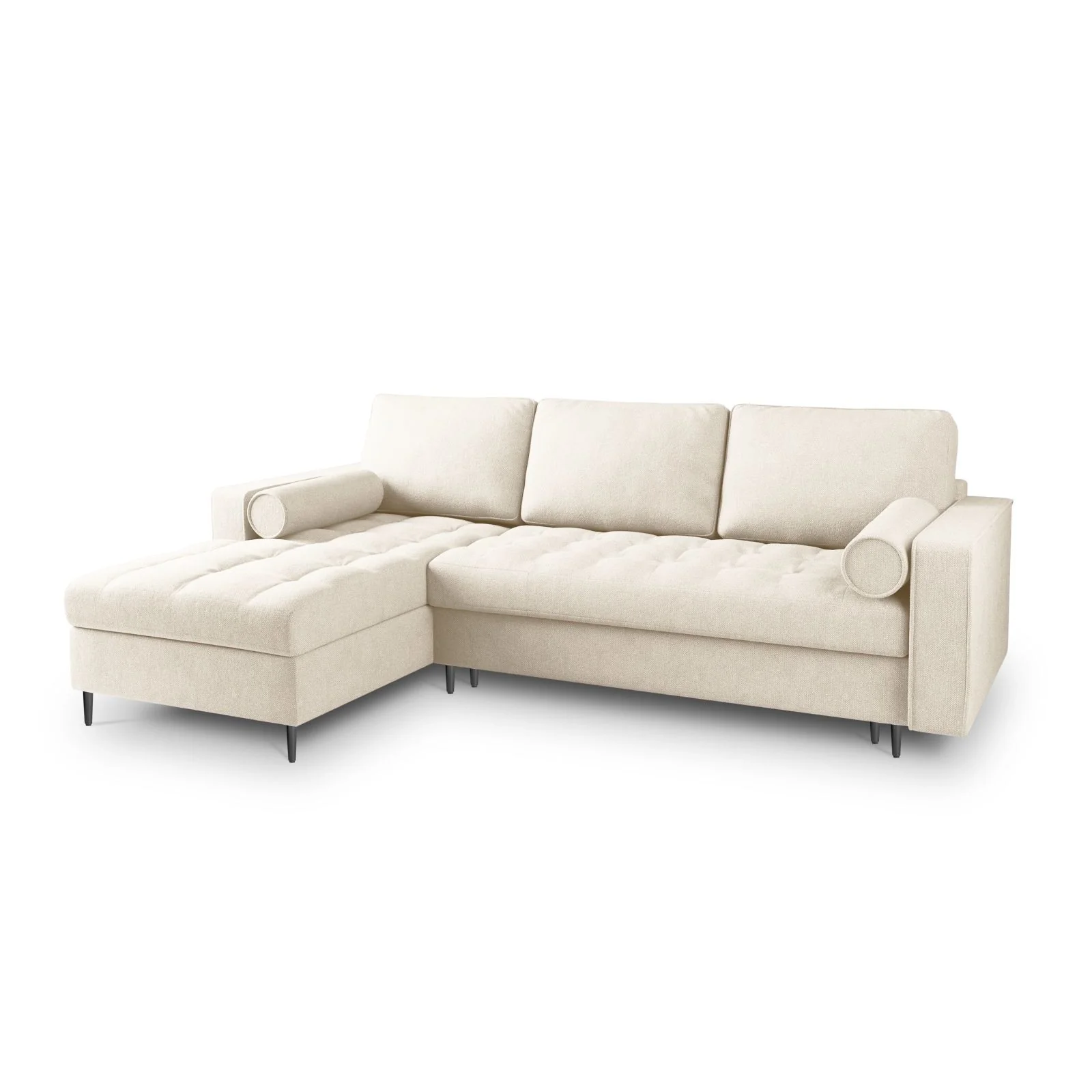 Aspen 5-Sitzer Ecksofa mit Schlaffunktion und Stauraum, Linke Seite, aus Samt oder Strukturstoff, 240x175x96 cm - Image 121