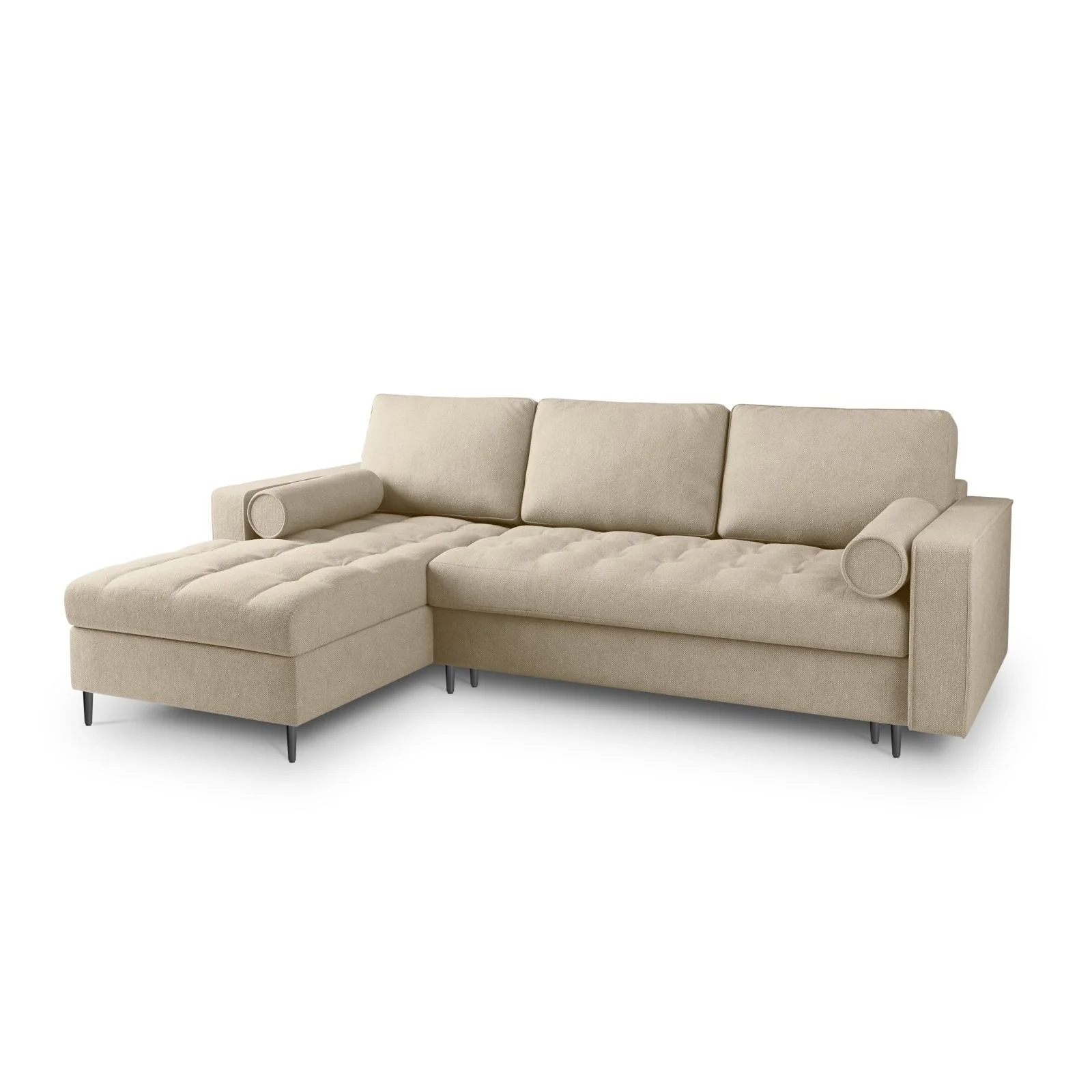 Aspen 5-Sitzer Ecksofa mit Schlaffunktion und Stauraum, Linke Seite, aus Samt oder Strukturstoff, 240x175x96 cm - Image 127