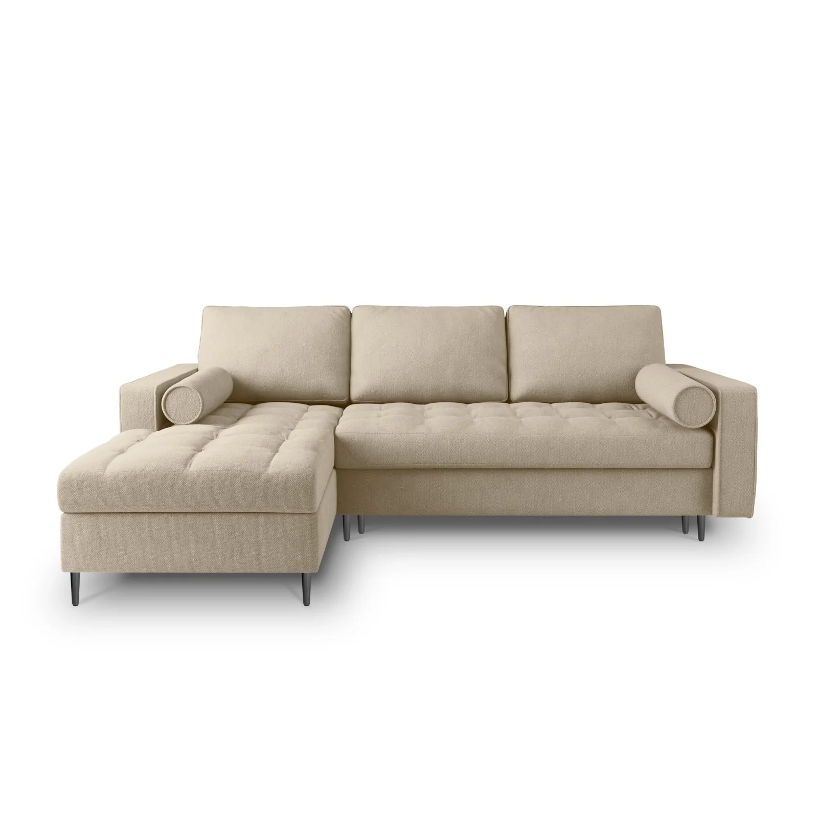 Aspen 5-Sitzer Ecksofa mit Schlaffunktion und Stauraum, Linke Seite, aus Samt oder Strukturstoff, 240x175x96 cm - Image 130