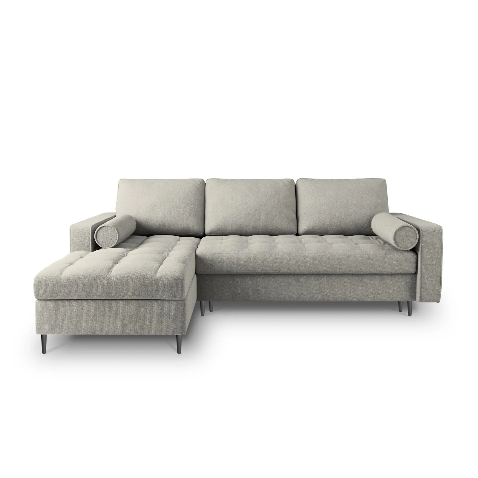 Aspen 5-Sitzer Ecksofa mit Schlaffunktion und Stauraum, Linke Seite, aus Samt oder Strukturstoff, 240x175x96 cm - Image 136