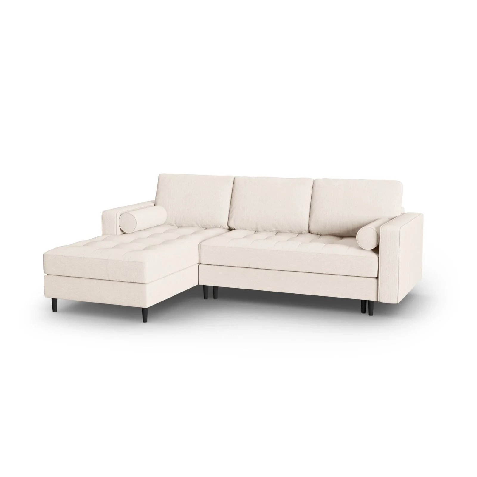 Aspen 5-Sitzer Ecksofa mit Schlaffunktion und Stauraum, Linke Seite, aus Samt oder Strukturstoff, 240x175x96 cm - Image 145
