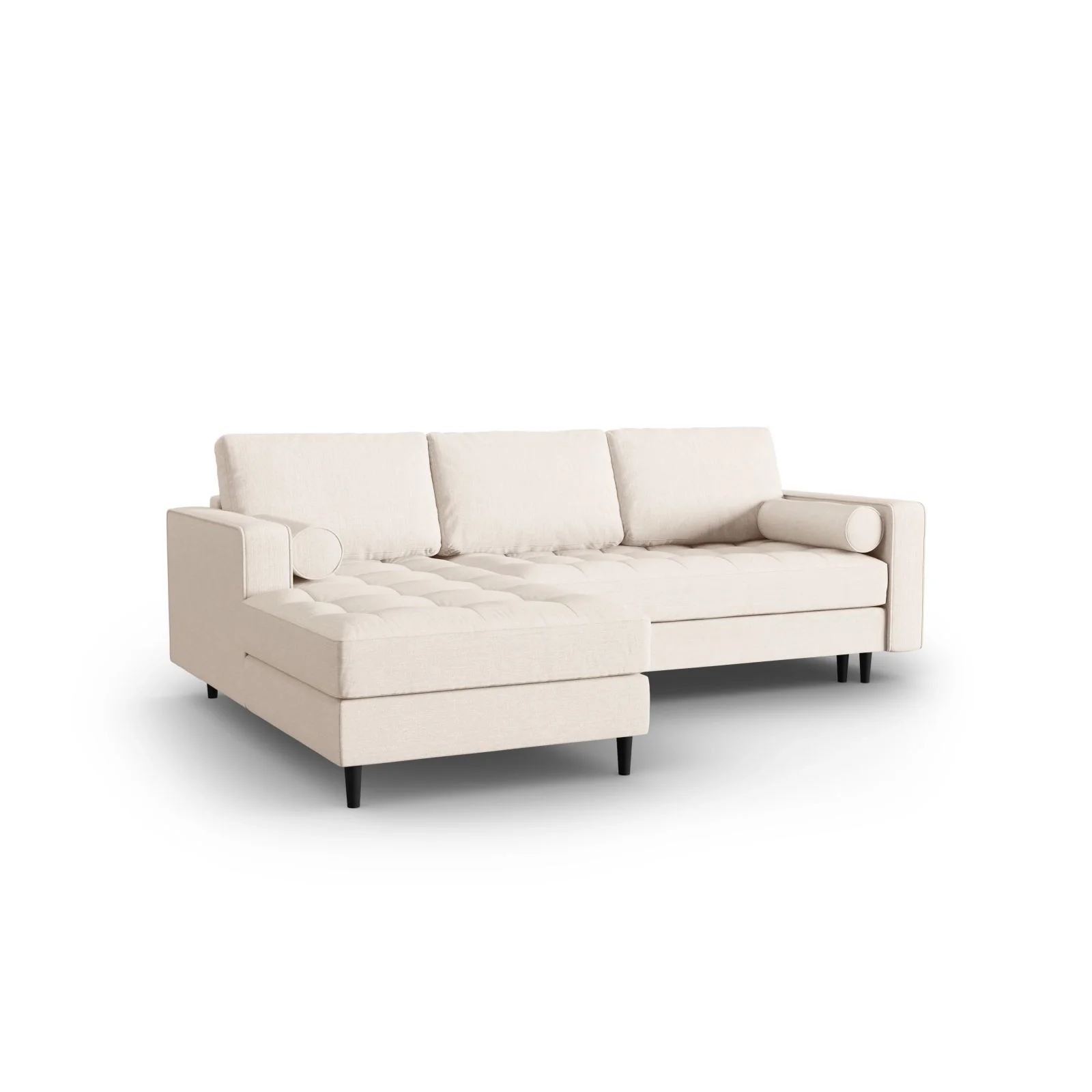 Aspen 5-Sitzer Ecksofa mit Schlaffunktion und Stauraum, Linke Seite, aus Samt oder Strukturstoff, 240x175x96 cm - Image 149