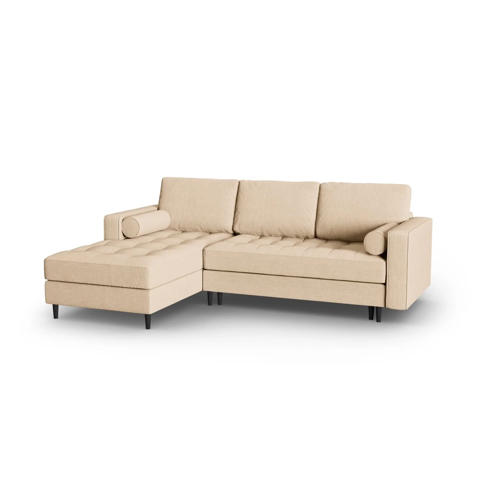 Aspen 5-Sitzer Ecksofa mit Schlaffunktion und Stauraum, Linke Seite, aus Samt oder Strukturstoff, 240x175x96 cm - Image 153