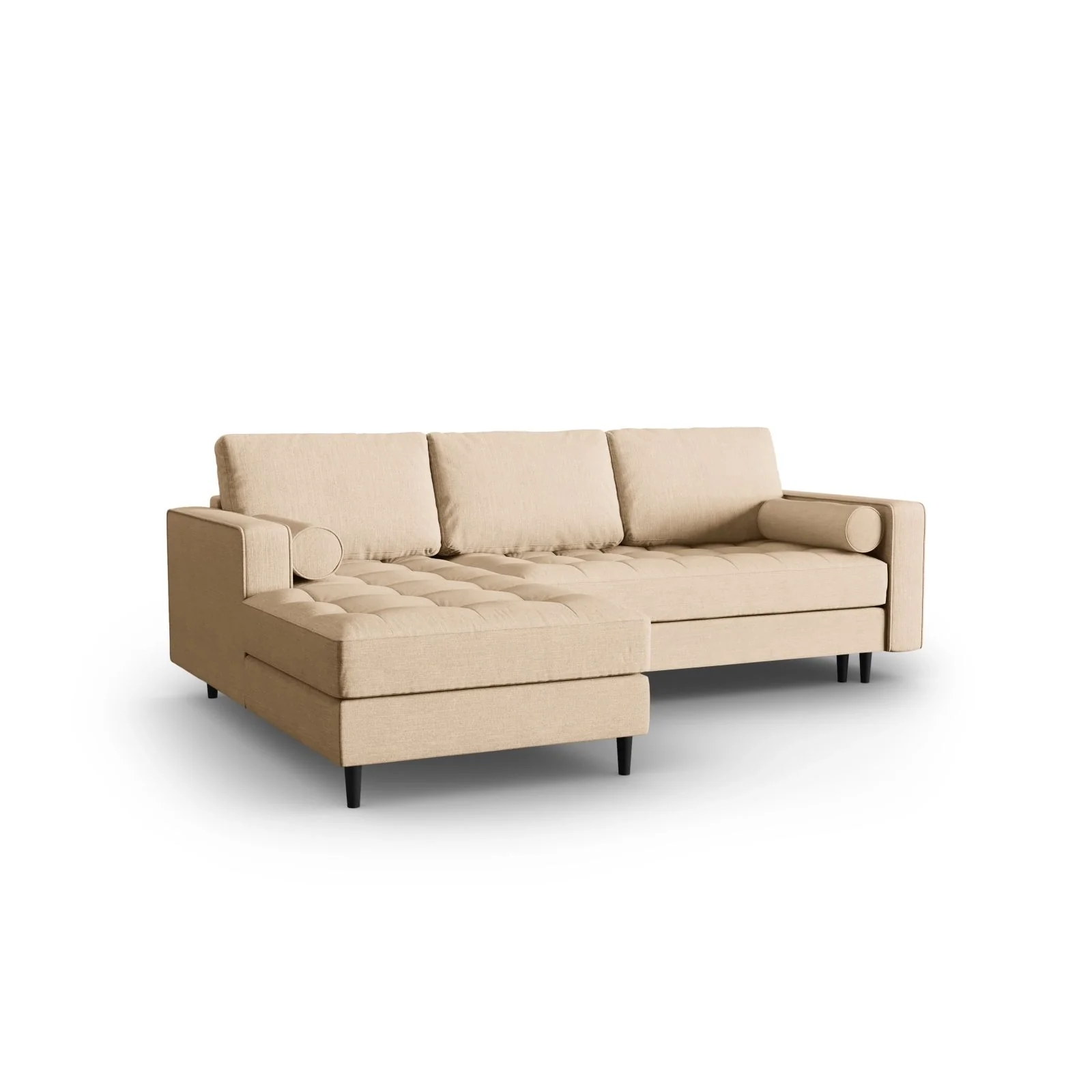 Aspen 5-Sitzer Ecksofa mit Schlaffunktion und Stauraum, Linke Seite, aus Samt oder Strukturstoff, 240x175x96 cm - Image 157