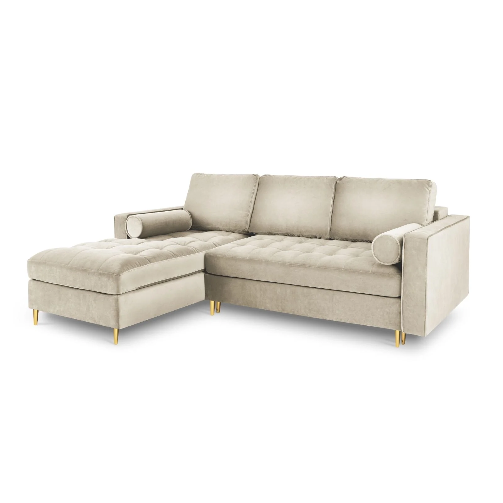 Aspen 5-Sitzer Ecksofa mit Schlaffunktion und Stauraum, Linke Seite, aus Samt oder Strukturstoff, 240x175x96 cm - Image 19