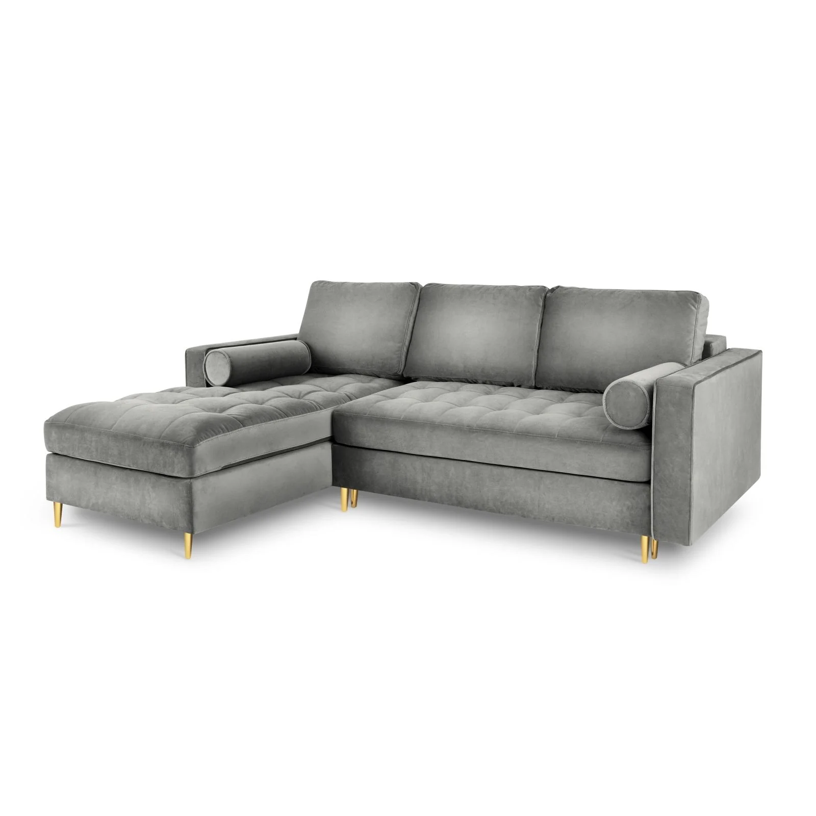 Aspen 5-Sitzer Ecksofa mit Schlaffunktion und Stauraum, Linke Seite, aus Samt oder Strukturstoff, 240x175x96 cm - Image 25