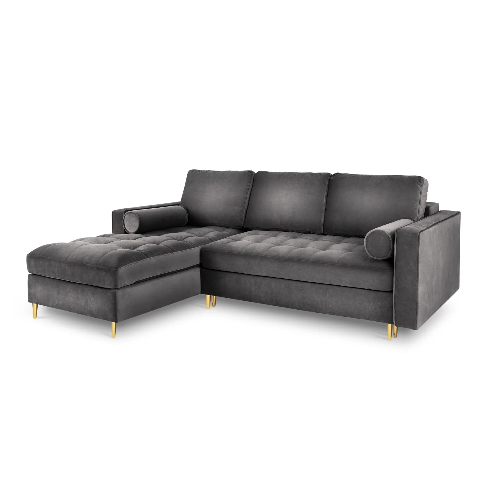 Aspen 5-Sitzer Ecksofa mit Schlaffunktion und Stauraum, Linke Seite, aus Samt oder Strukturstoff, 240x175x96 cm - Image 31