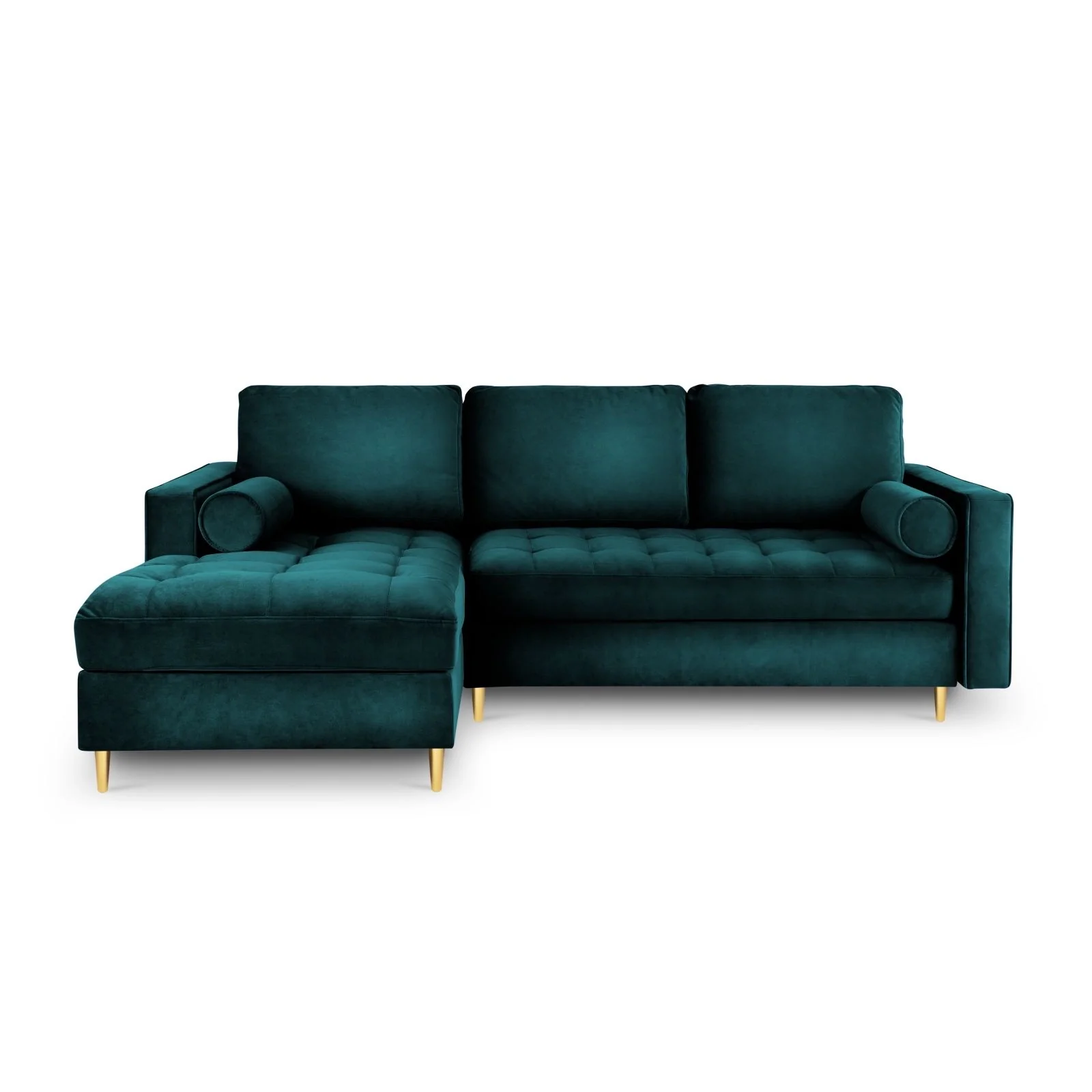 Aspen 5-Sitzer Ecksofa mit Schlaffunktion und Stauraum, Linke Seite, aus Samt oder Strukturstoff, 240x175x96 cm - Image 39