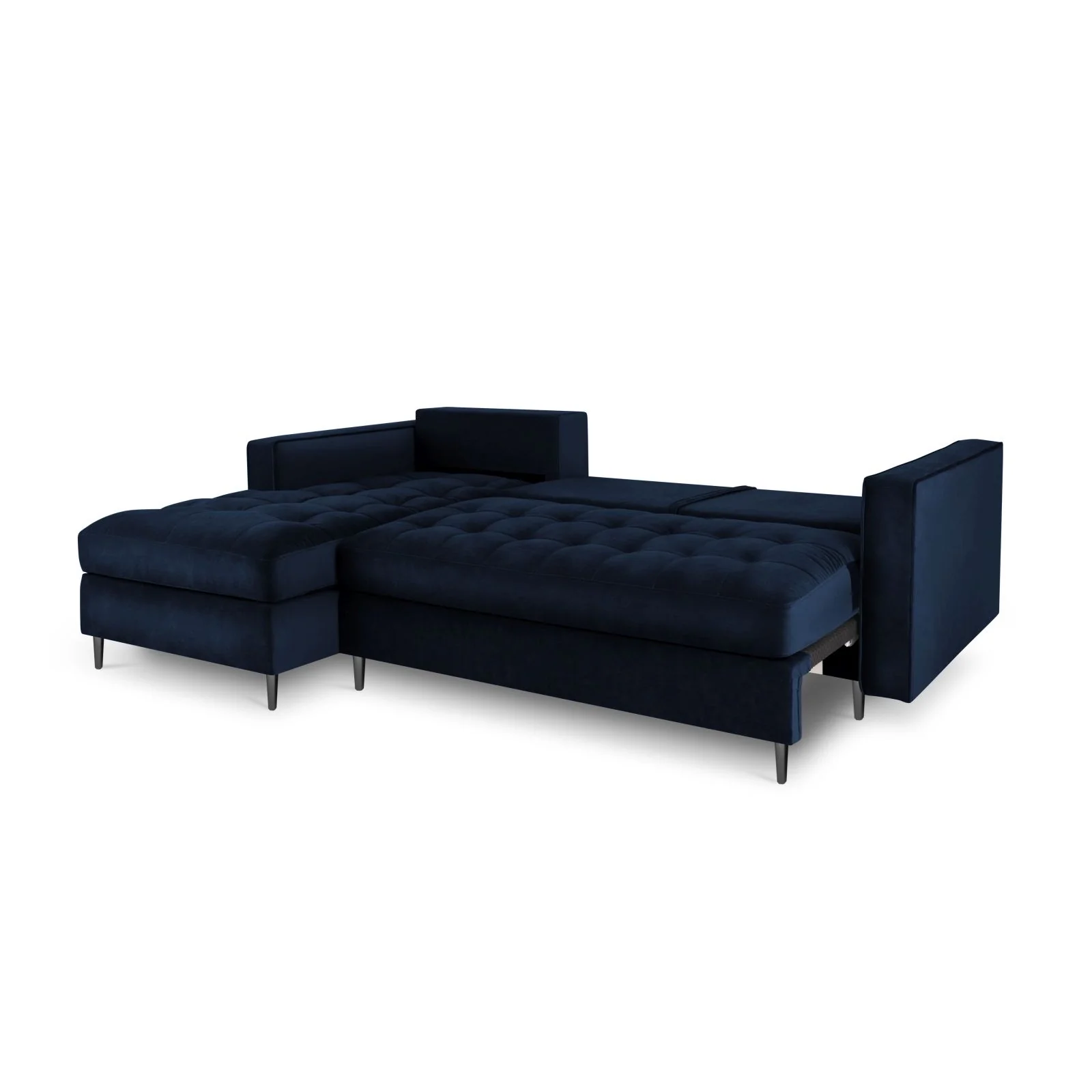 Aspen 5-Sitzer Ecksofa mit Schlaffunktion und Stauraum, Linke Seite, aus Samt oder Strukturstoff, 240x175x96 cm - Image 53