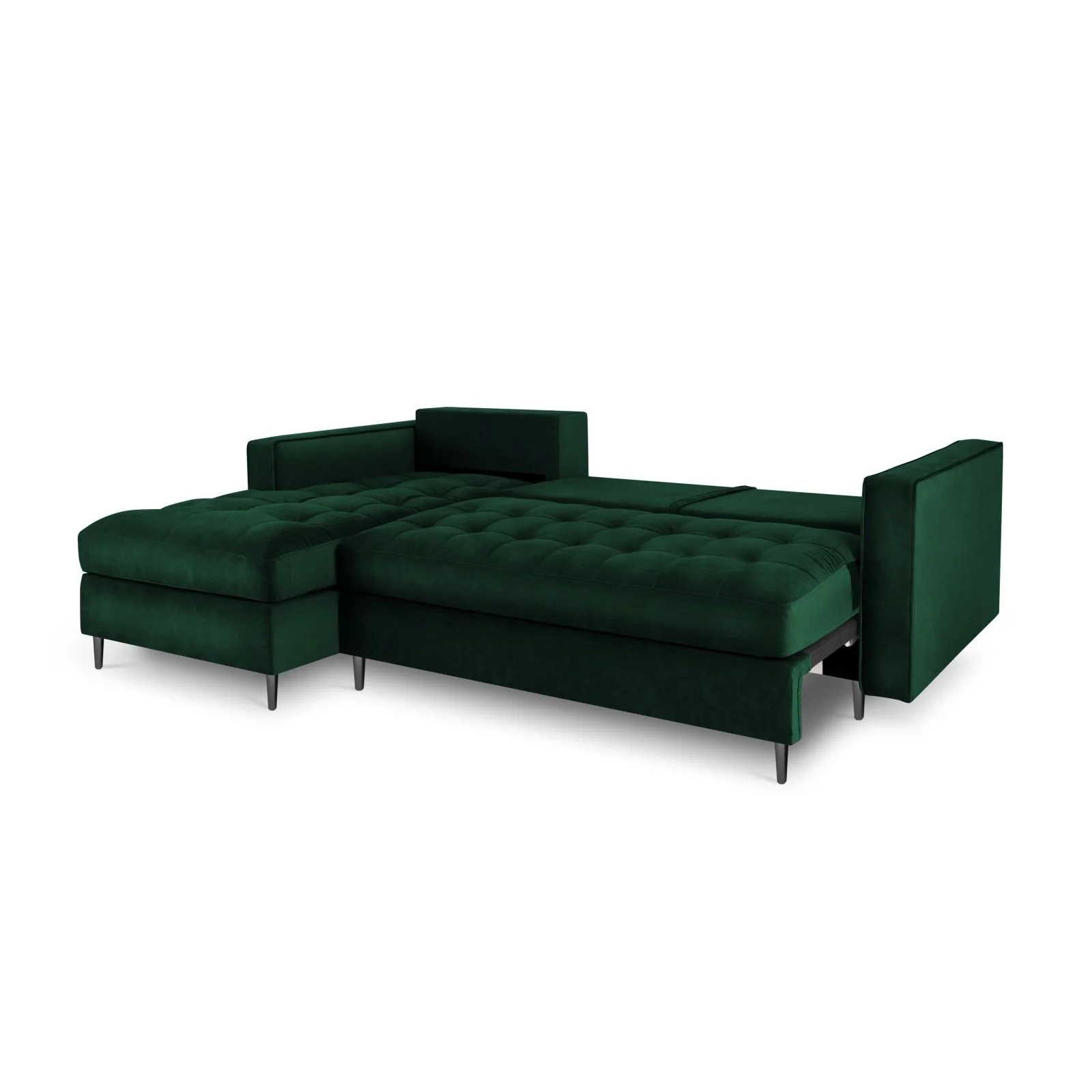 Aspen 5-Sitzer Ecksofa mit Schlaffunktion und Stauraum, Linke Seite, aus Samt oder Strukturstoff, 240x175x96 cm - Image 59