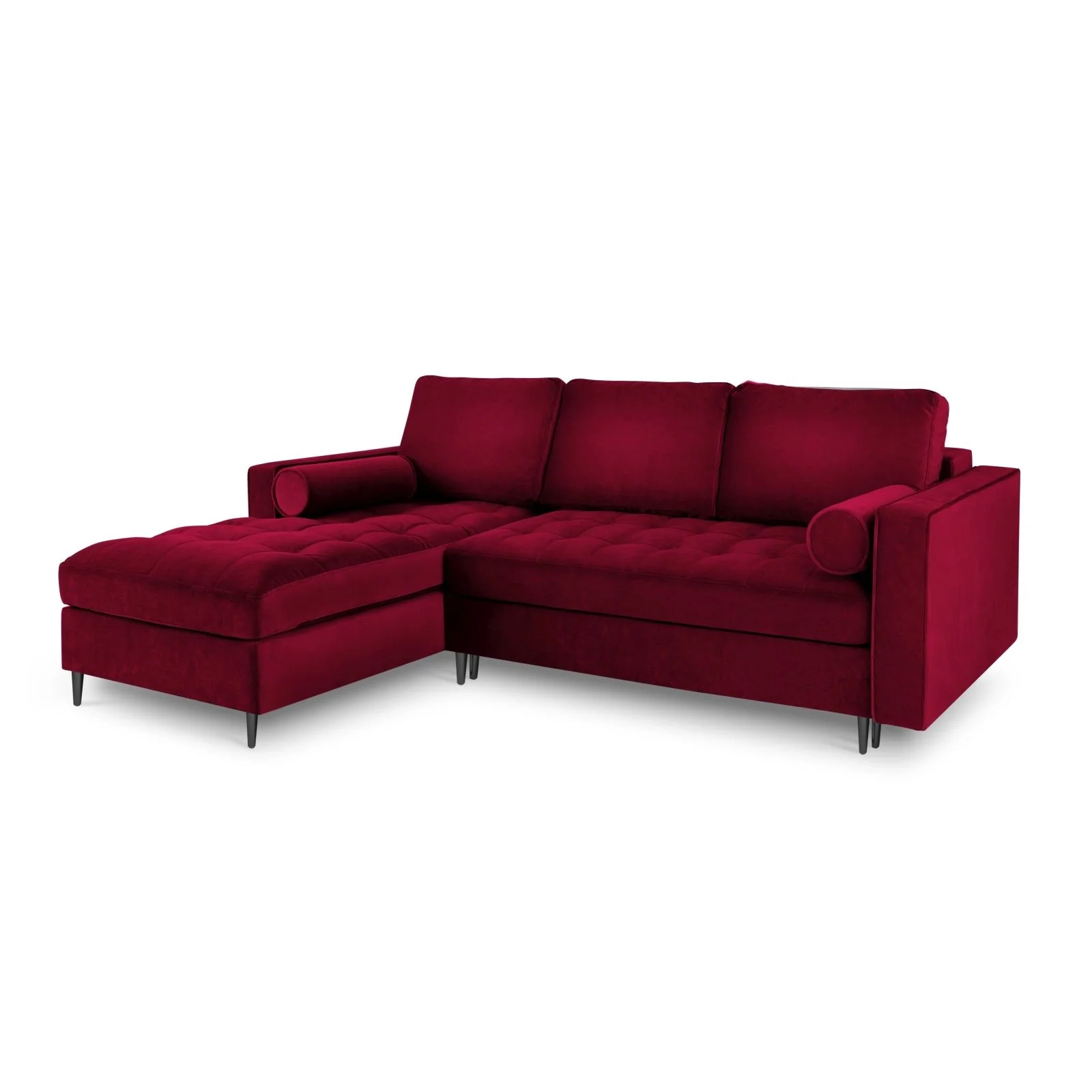 Aspen 5-Sitzer Ecksofa mit Schlaffunktion und Stauraum, Linke Seite, aus Samt oder Strukturstoff, 240x175x96 cm - Image 61