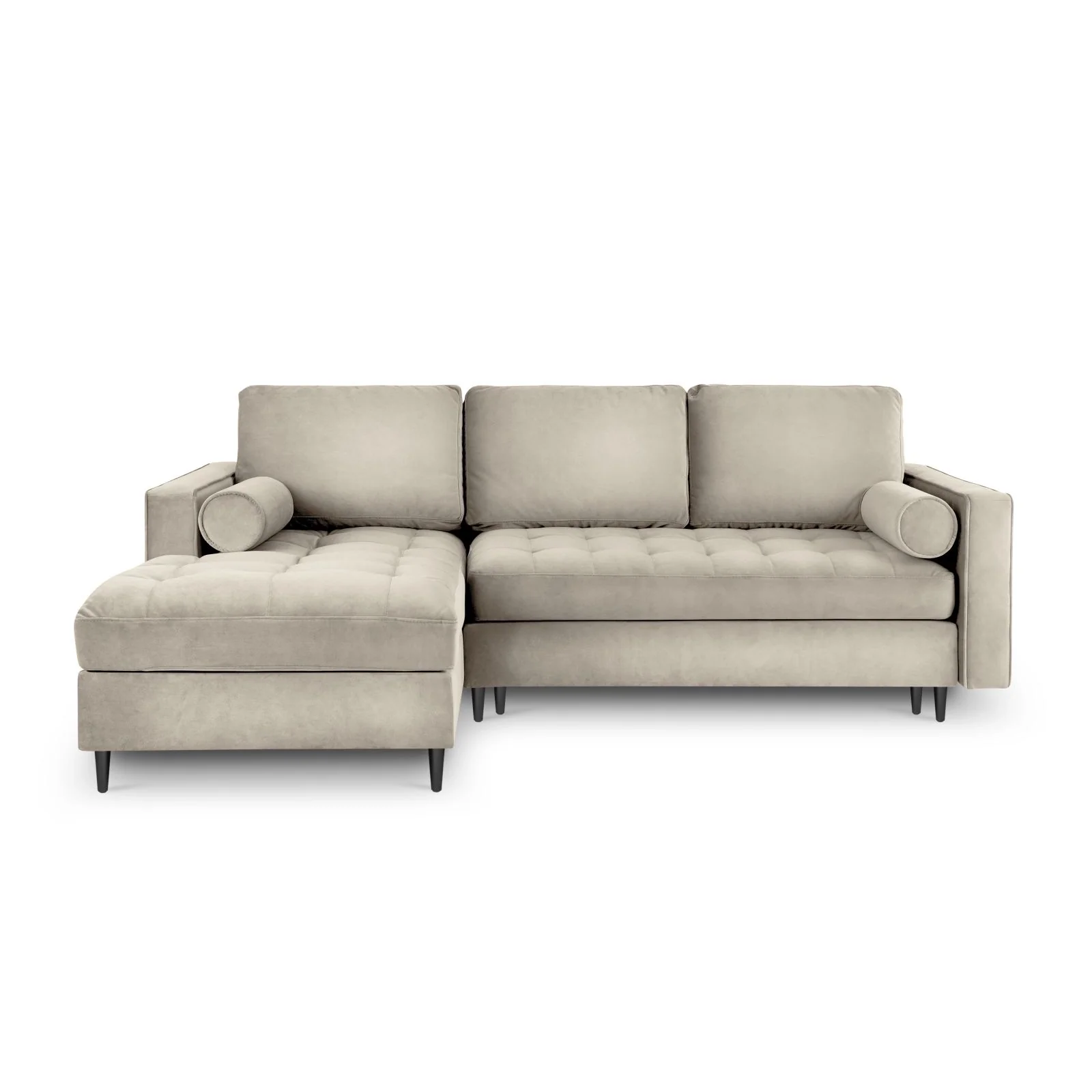 Aspen 5-Sitzer Ecksofa mit Schlaffunktion und Stauraum, Linke Seite, aus Samt oder Strukturstoff, 240x175x96 cm - Image 69