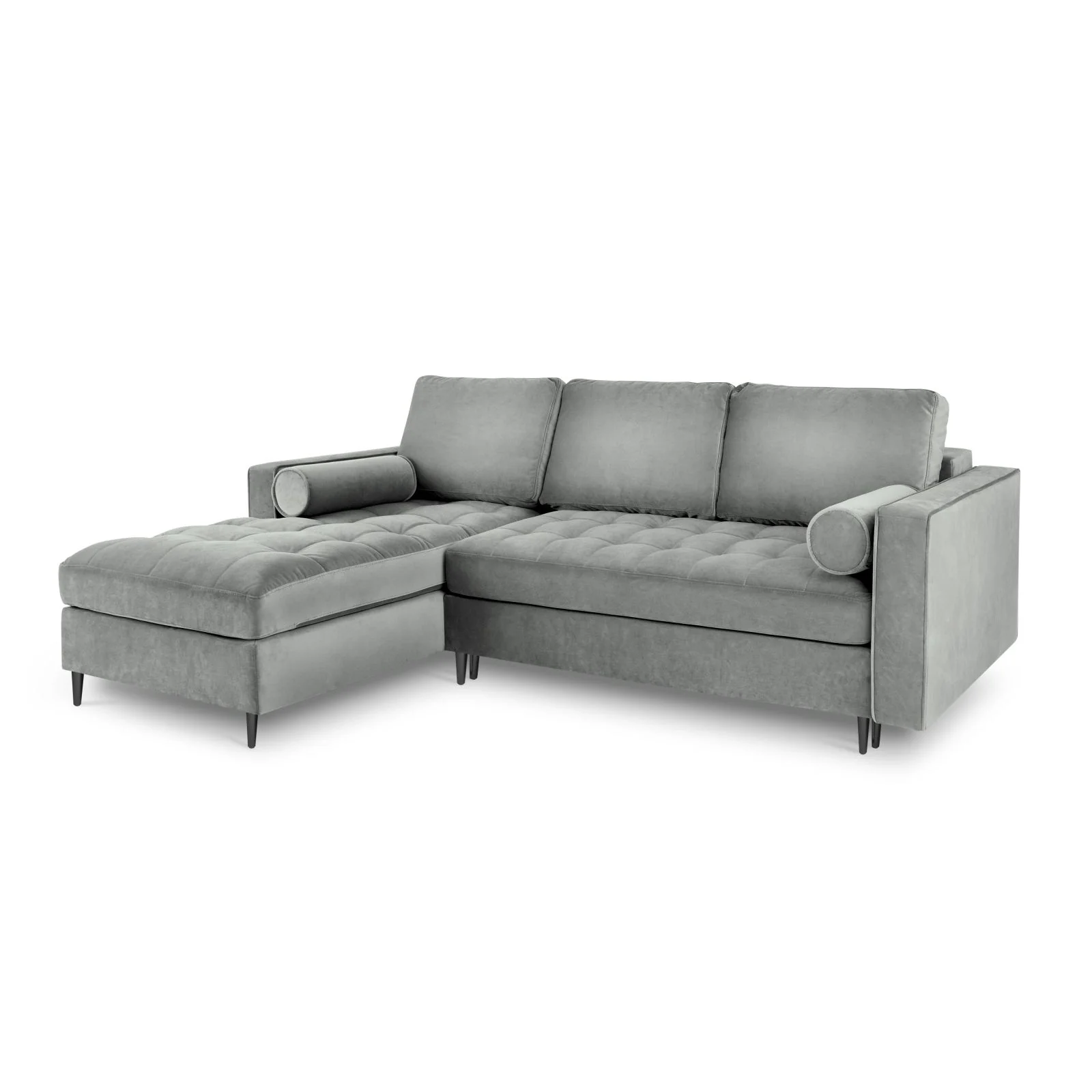 Aspen 5-Sitzer Ecksofa mit Schlaffunktion und Stauraum, Linke Seite, aus Samt oder Strukturstoff, 240x175x96 cm - Image 73