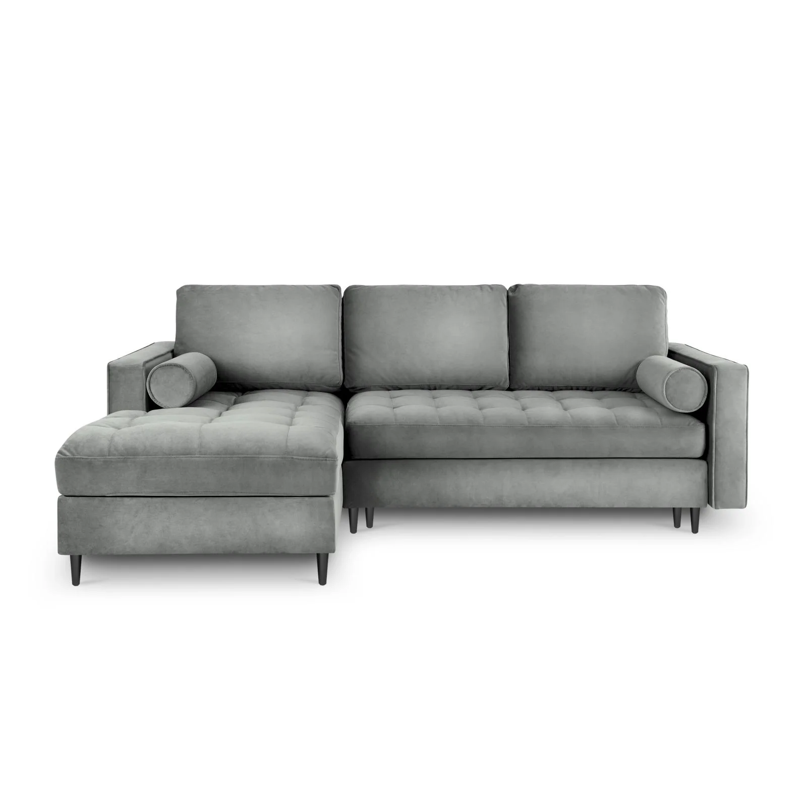 Aspen 5-Sitzer Ecksofa mit Schlaffunktion und Stauraum, Linke Seite, aus Samt oder Strukturstoff, 240x175x96 cm - Image 75