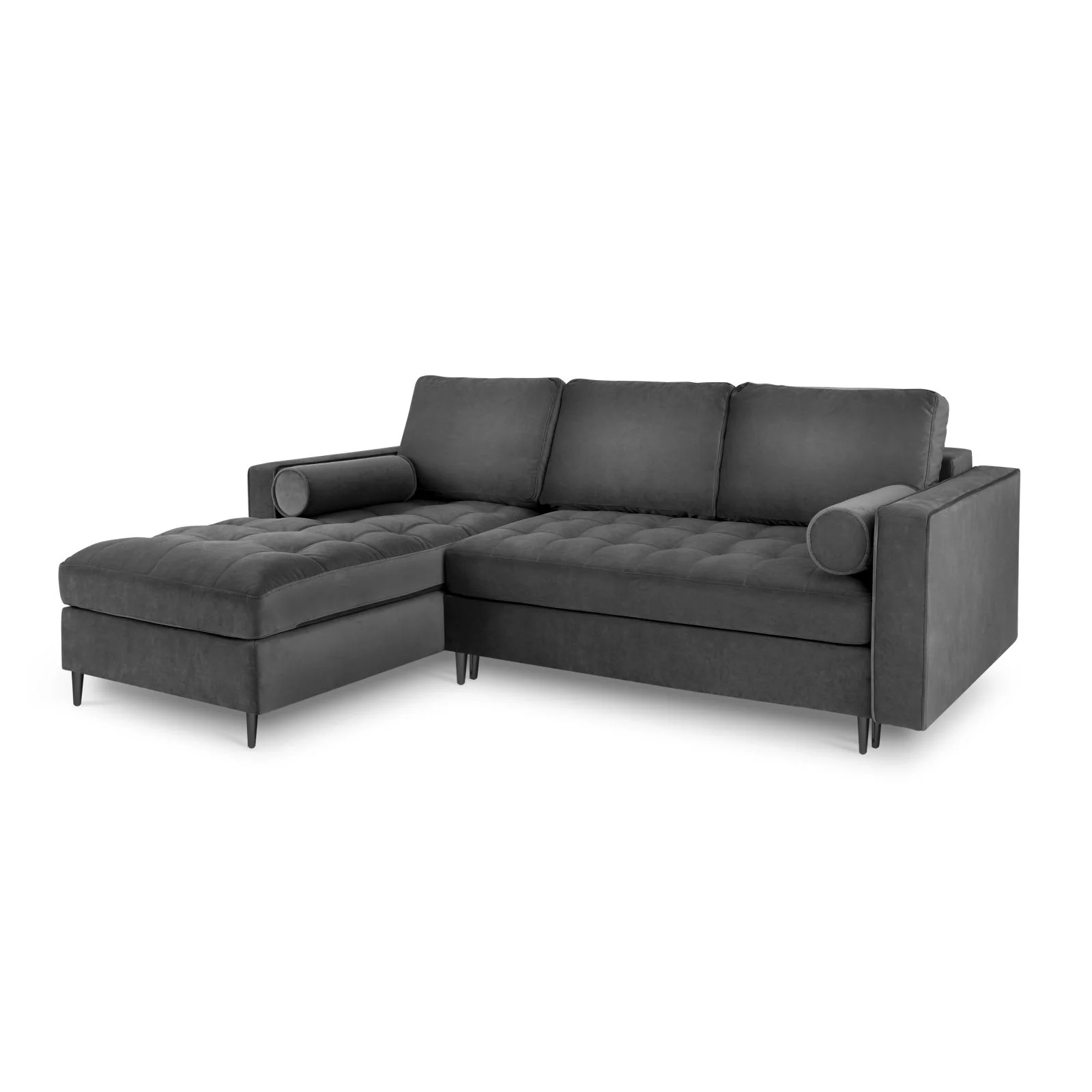 Aspen 5-Sitzer Ecksofa mit Schlaffunktion und Stauraum, Linke Seite, aus Samt oder Strukturstoff, 240x175x96 cm - Image 79