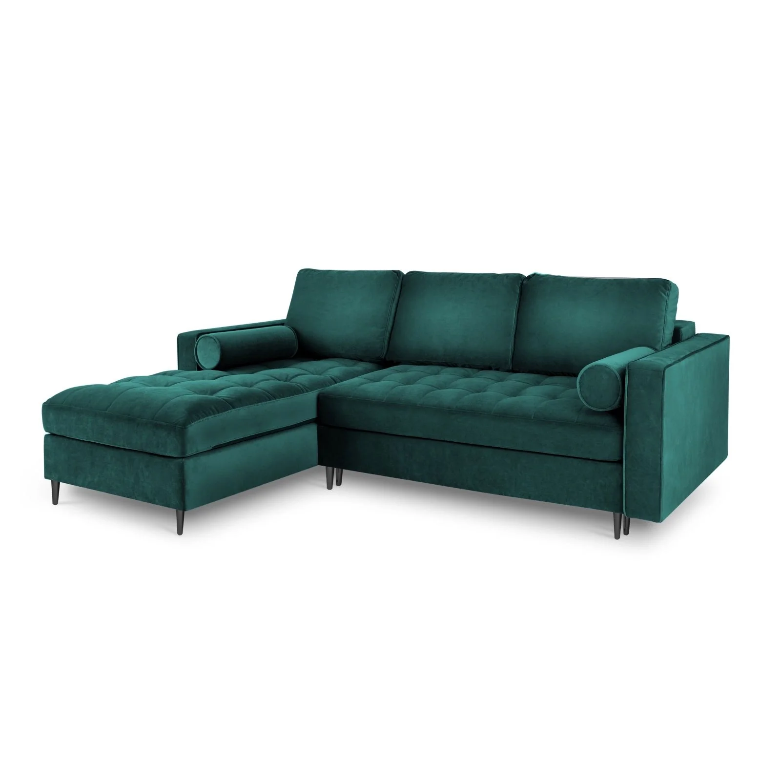 Aspen 5-Sitzer Ecksofa mit Schlaffunktion und Stauraum, Linke Seite, aus Samt oder Strukturstoff, 240x175x96 cm - Image 85