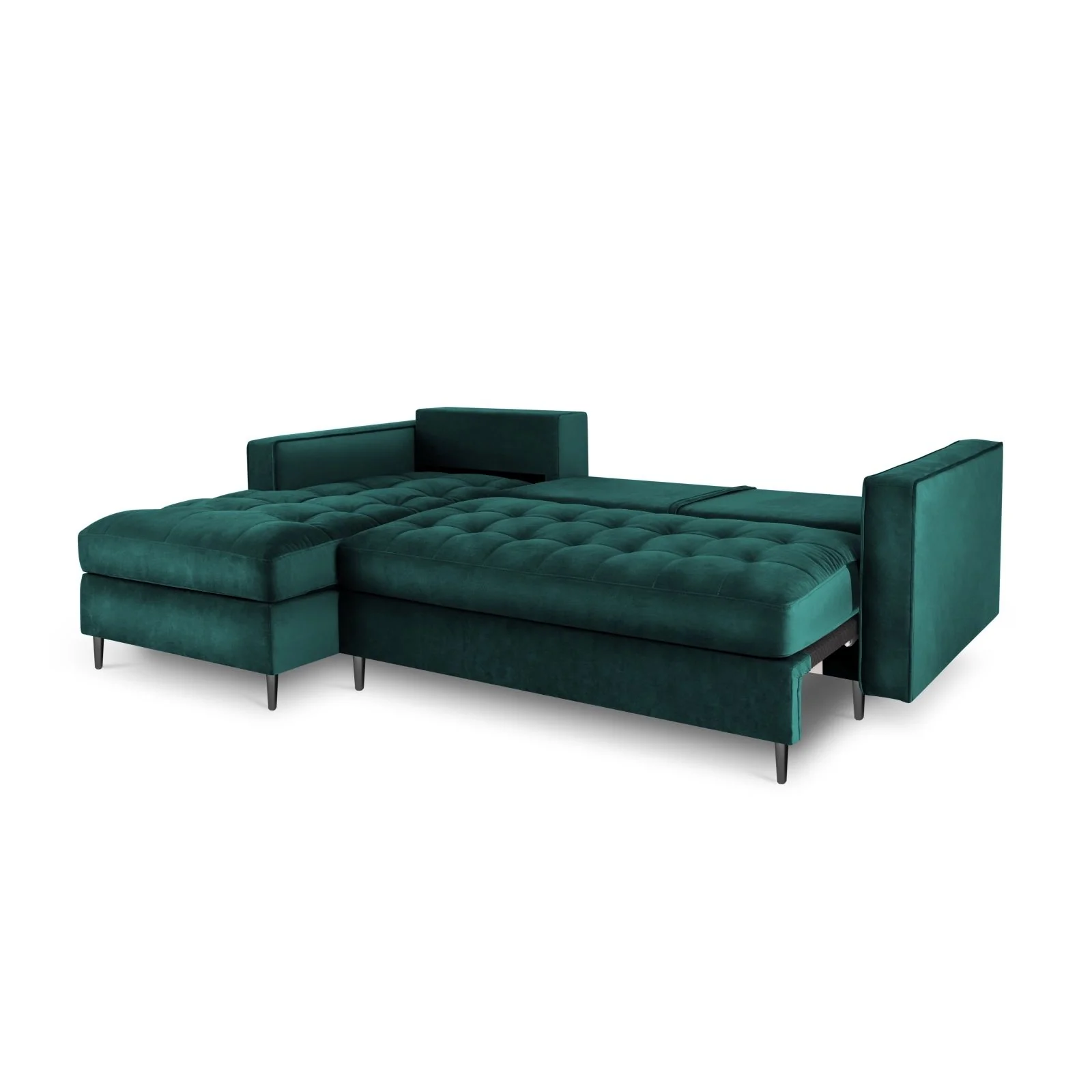 Aspen 5-Sitzer Ecksofa mit Schlaffunktion und Stauraum, Linke Seite, aus Samt oder Strukturstoff, 240x175x96 cm - Image 89