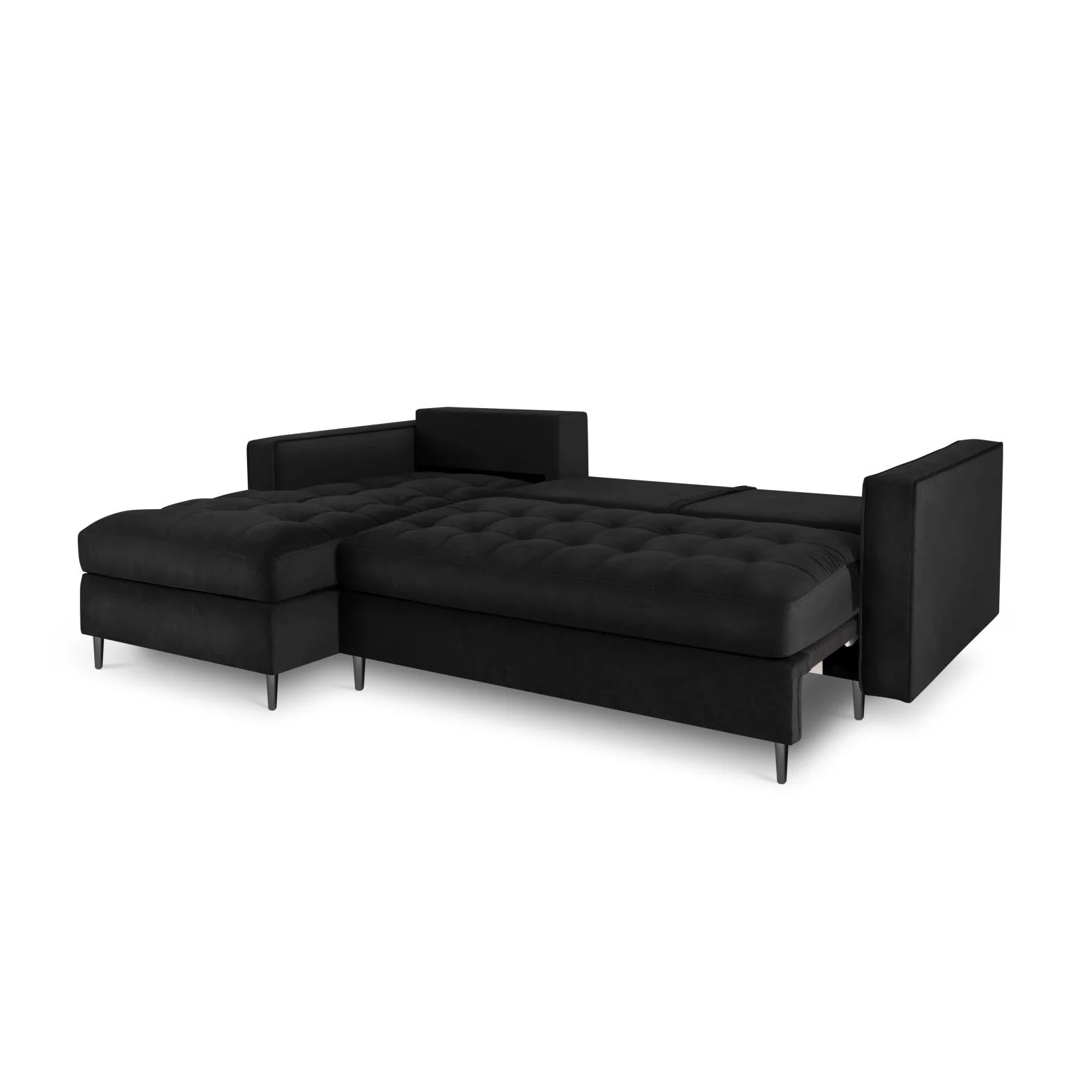 Aspen 5-Sitzer Ecksofa mit Schlaffunktion und Stauraum, Linke Seite, aus Samt oder Strukturstoff, 240x175x96 cm - Image 95