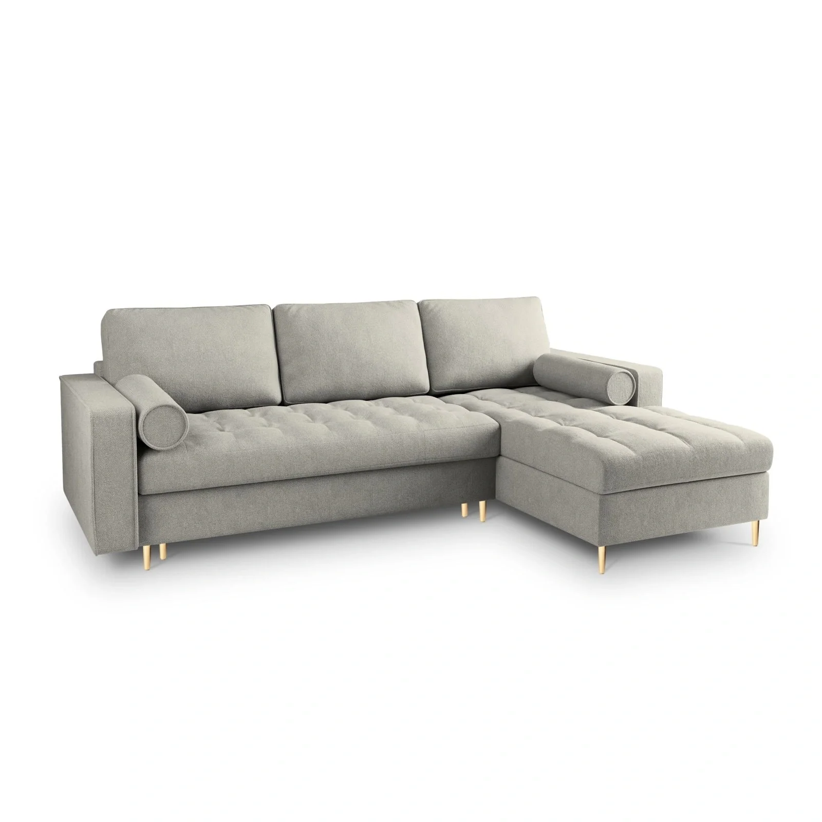 Aspen 5-Sitzer Ecksofa mit Schlaffunktion und Stauraum, Rechte Seite, aus Samt oder Strukturstoff, 240x175x96 cm - Image 109