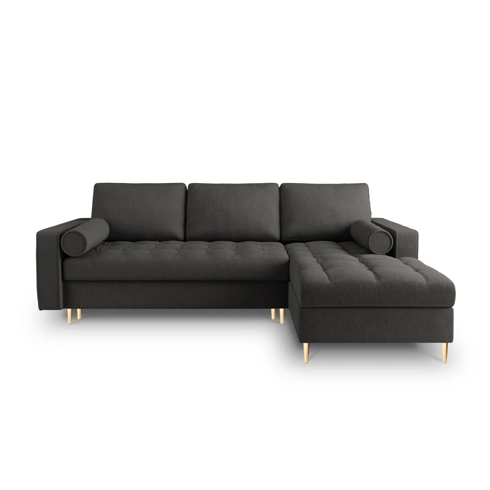 Aspen 5-Sitzer Ecksofa mit Schlaffunktion und Stauraum, Rechte Seite, aus Samt oder Strukturstoff, 240x175x96 cm - Image 118