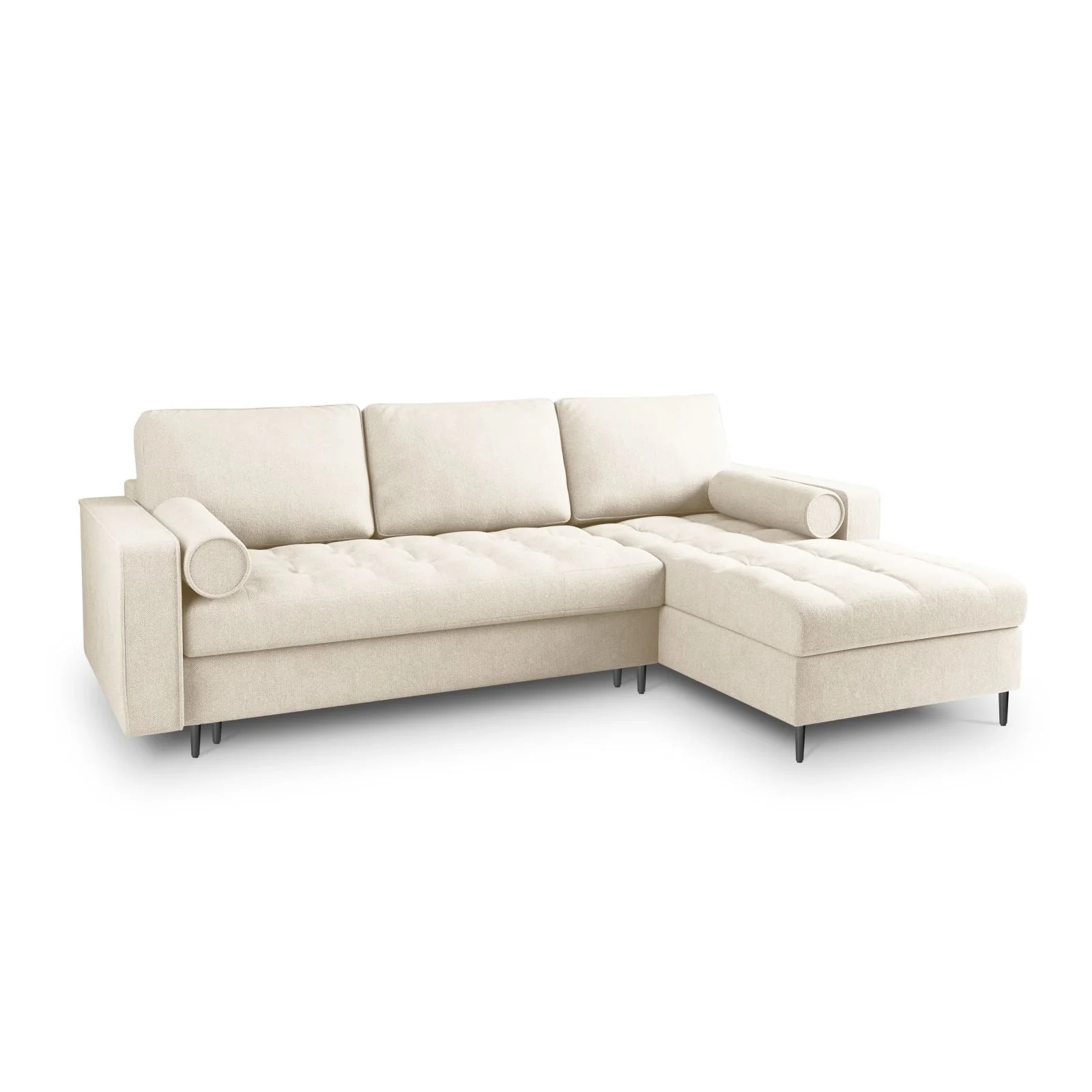 Aspen 5-Sitzer Ecksofa mit Schlaffunktion und Stauraum, Rechte Seite, aus Samt oder Strukturstoff, 240x175x96 cm - Image 121
