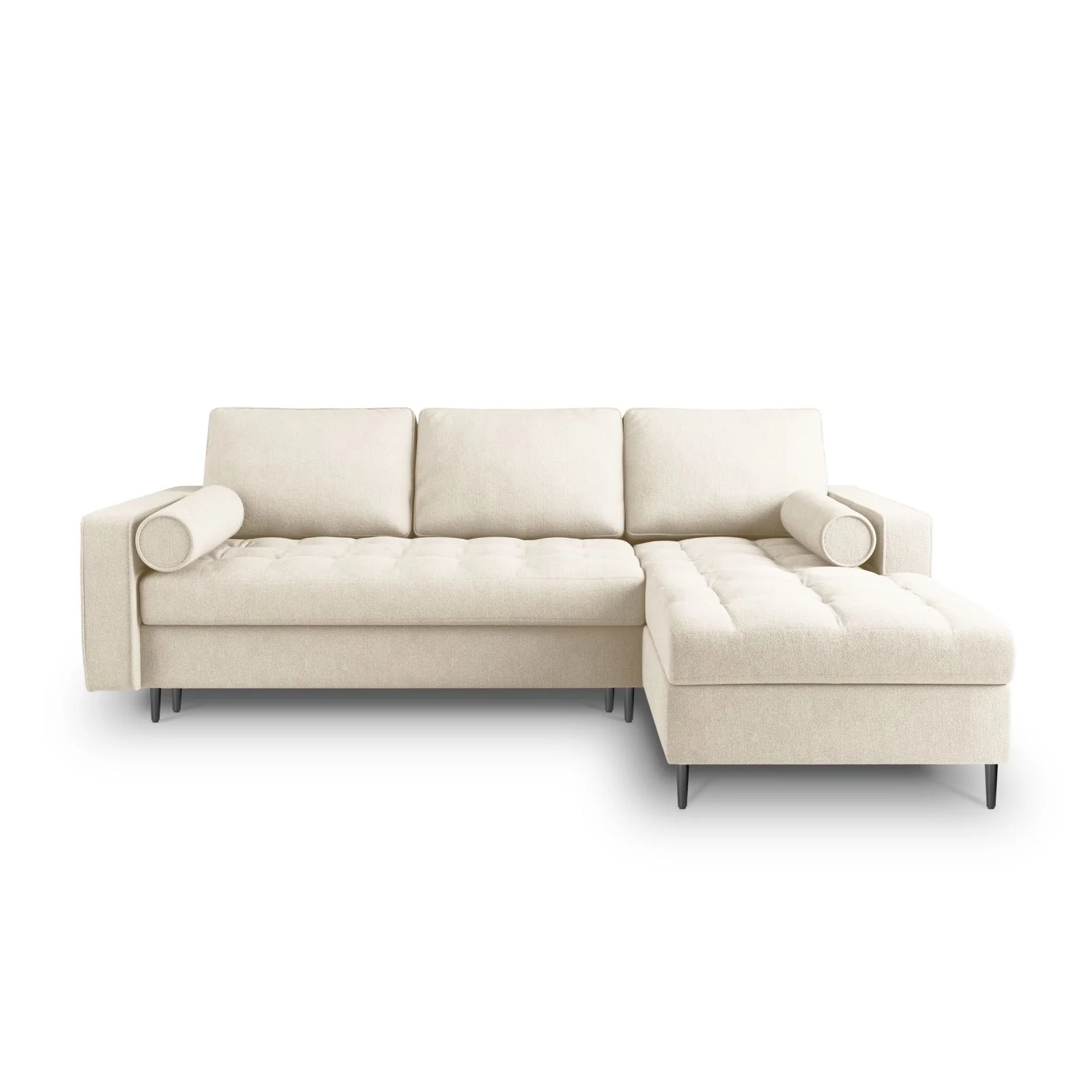 Aspen 5-Sitzer Ecksofa mit Schlaffunktion und Stauraum, Rechte Seite, aus Samt oder Strukturstoff, 240x175x96 cm - Image 124