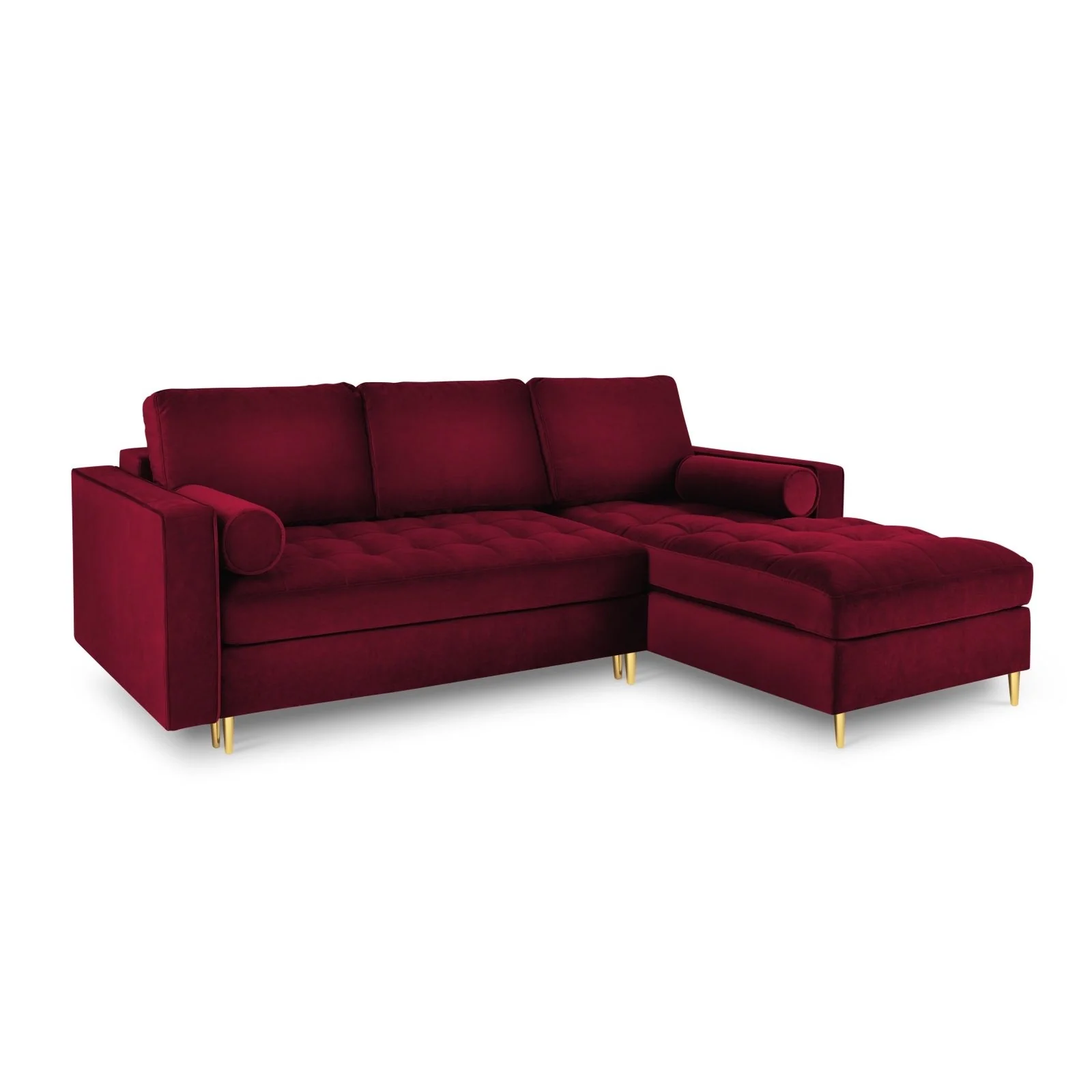 Aspen 5-Sitzer Ecksofa mit Schlaffunktion und Stauraum, Rechte Seite, aus Samt oder Strukturstoff, 240x175x96 cm - Image 13