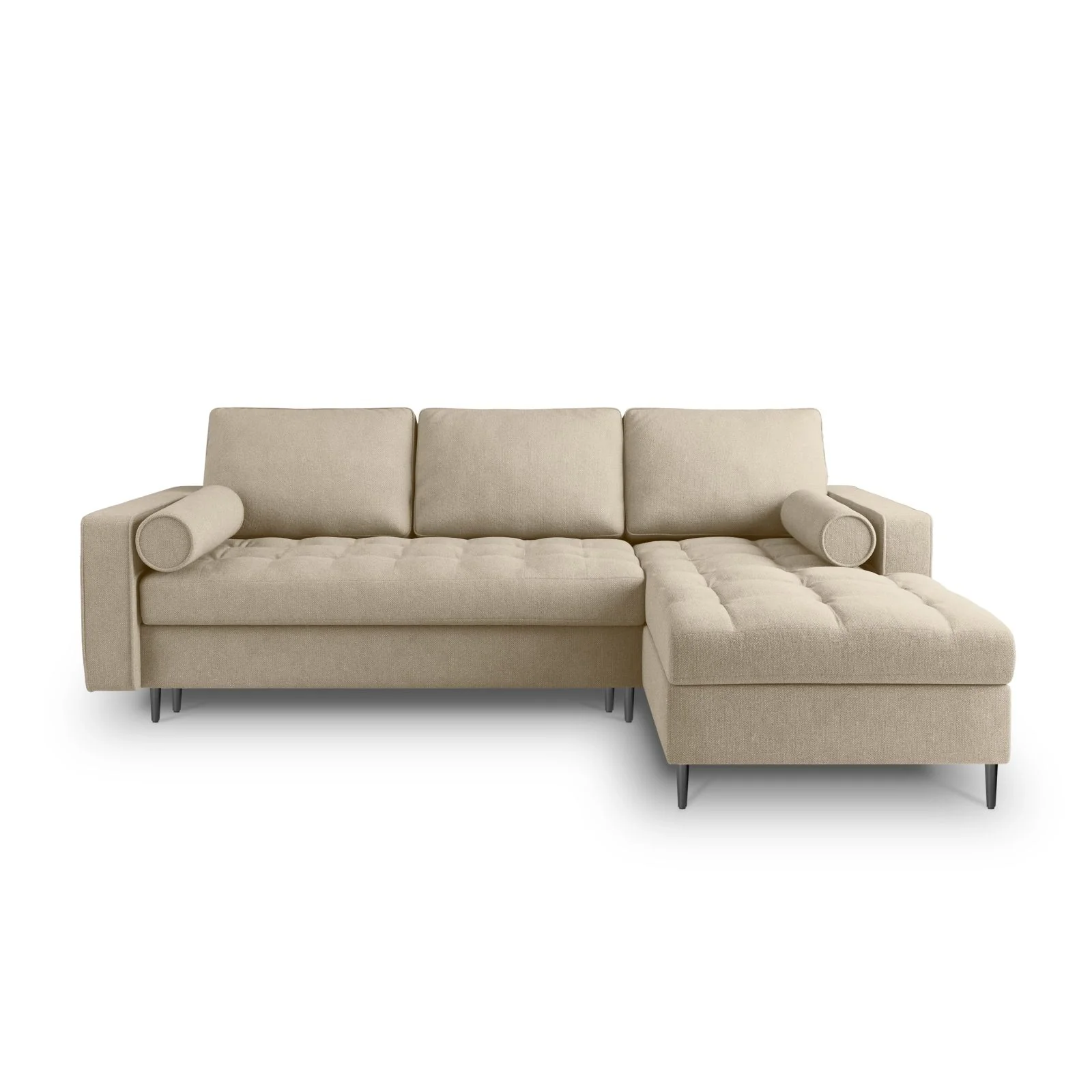 Aspen 5-Sitzer Ecksofa mit Schlaffunktion und Stauraum, Rechte Seite, aus Samt oder Strukturstoff, 240x175x96 cm - Image 130