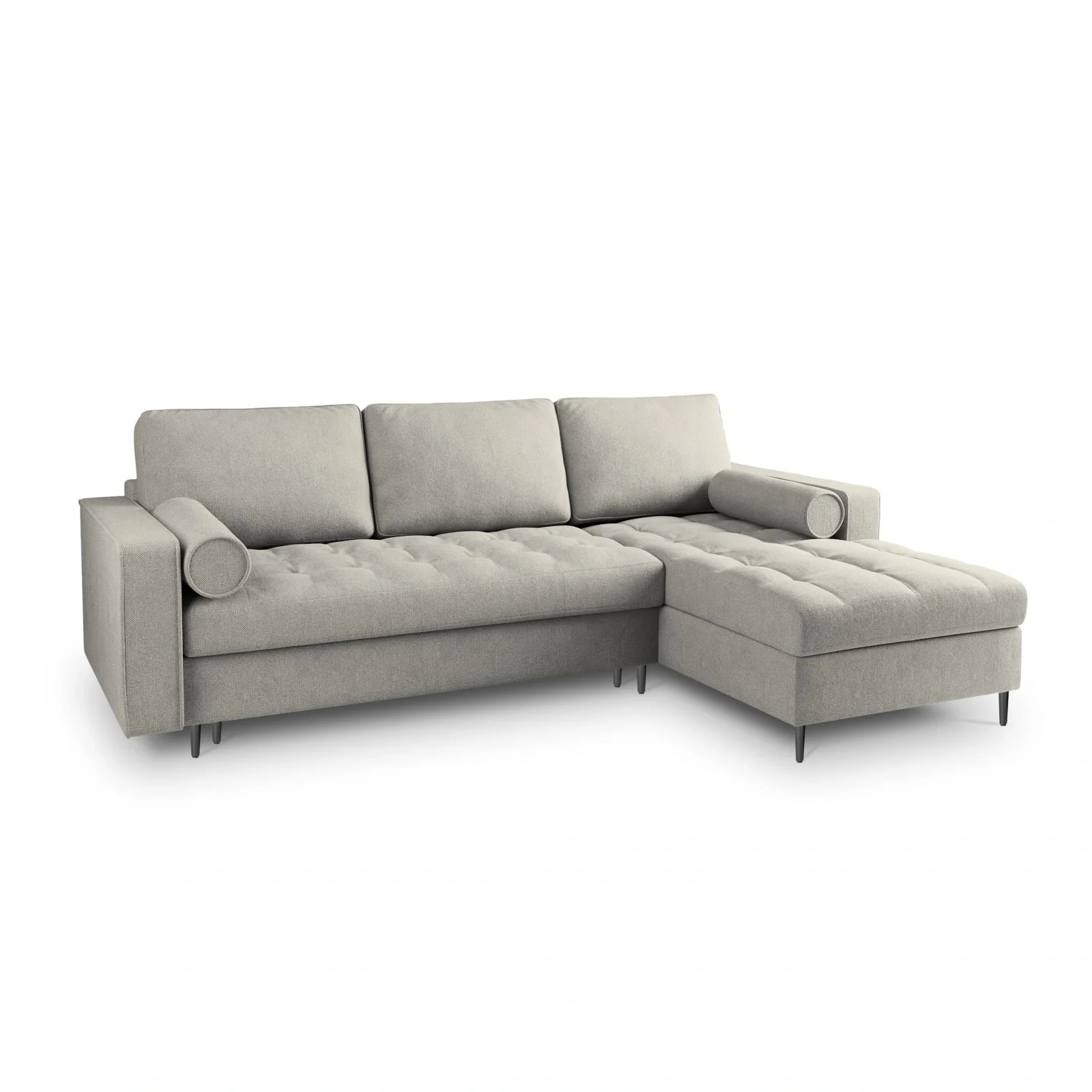 Aspen 5-Sitzer Ecksofa mit Schlaffunktion und Stauraum, Rechte Seite, aus Samt oder Strukturstoff, 240x175x96 cm - Image 133