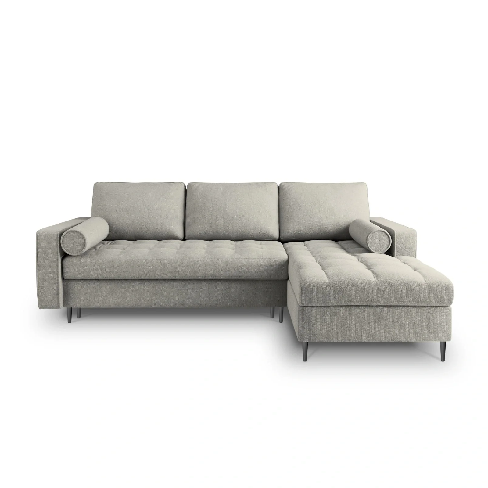 Aspen 5-Sitzer Ecksofa mit Schlaffunktion und Stauraum, Rechte Seite, aus Samt oder Strukturstoff, 240x175x96 cm - Image 136