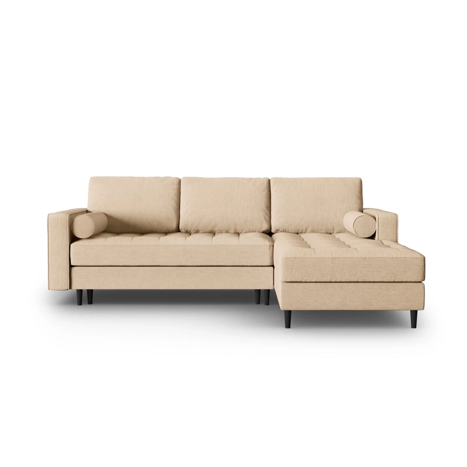 Aspen 5-Sitzer Ecksofa mit Schlaffunktion und Stauraum, Rechte Seite, aus Samt oder Strukturstoff, 240x175x96 cm - Image 156