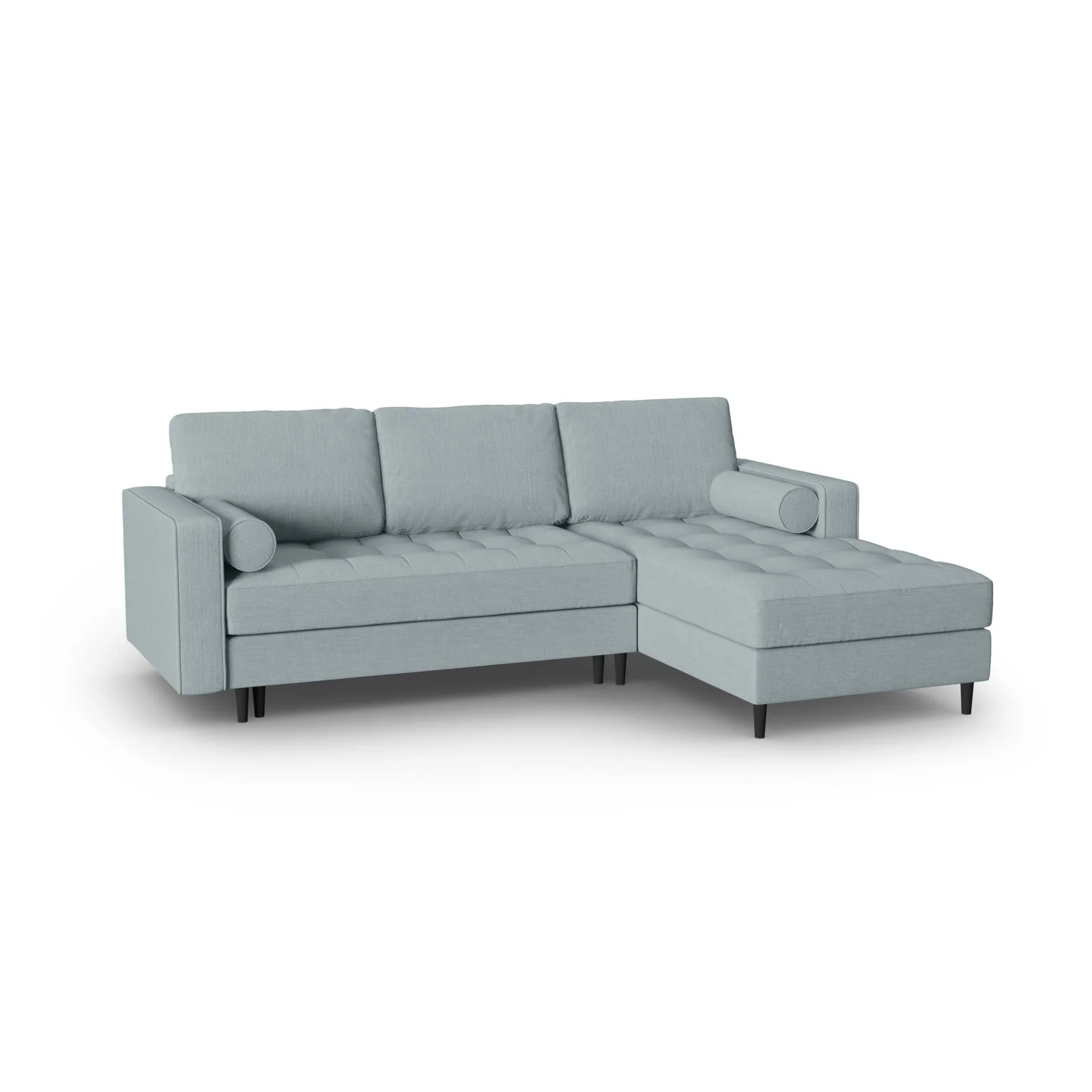 Aspen 5-Sitzer Ecksofa mit Schlaffunktion und Stauraum, Rechte Seite, aus Samt oder Strukturstoff, 240x175x96 cm - Image 161