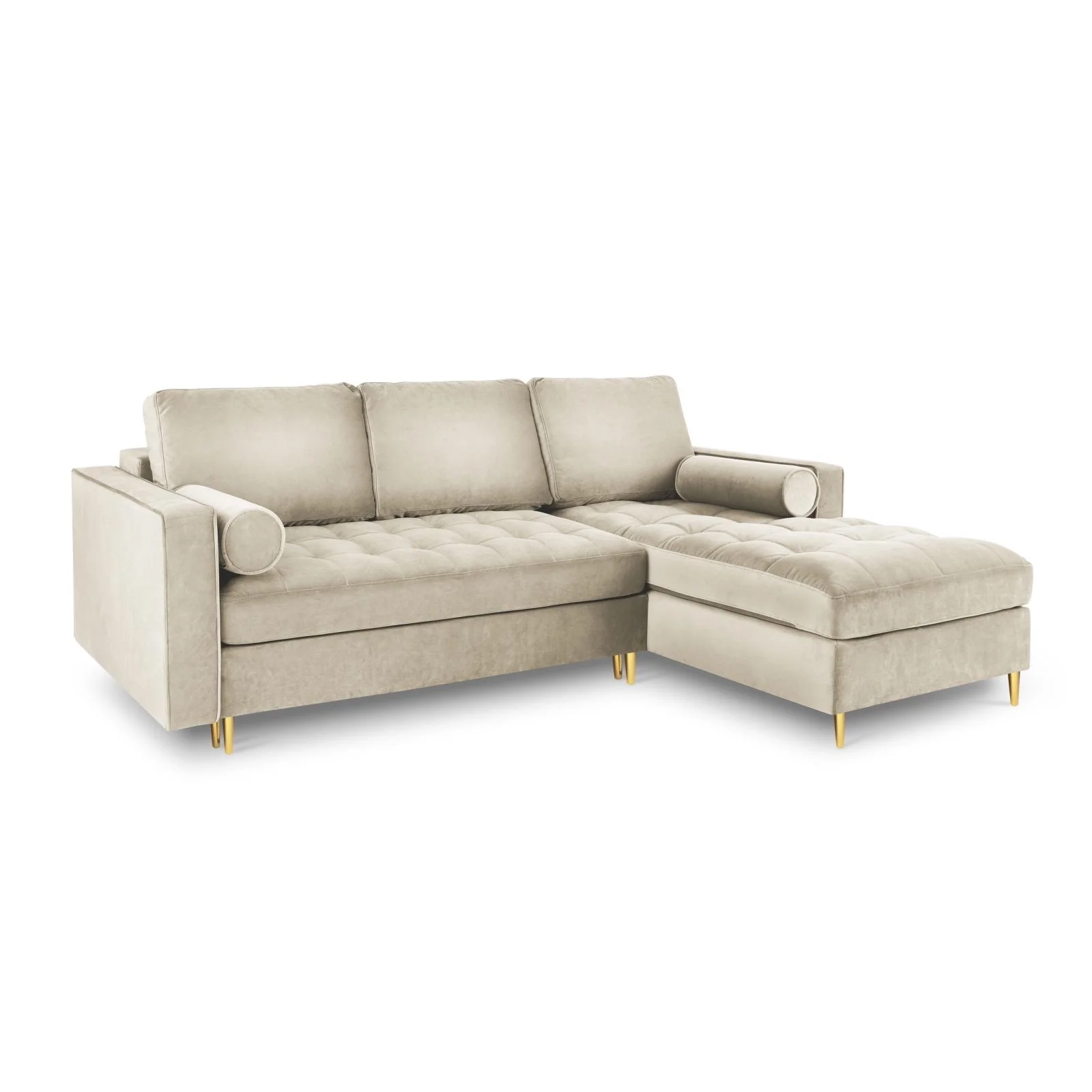 Aspen 5-Sitzer Ecksofa mit Schlaffunktion und Stauraum, Rechte Seite, aus Samt oder Strukturstoff, 240x175x96 cm - Image 19