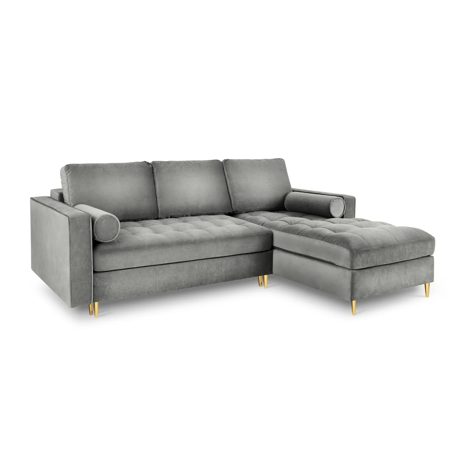 Aspen 5-Sitzer Ecksofa mit Schlaffunktion und Stauraum, Rechte Seite, aus Samt oder Strukturstoff, 240x175x96 cm - Image 25