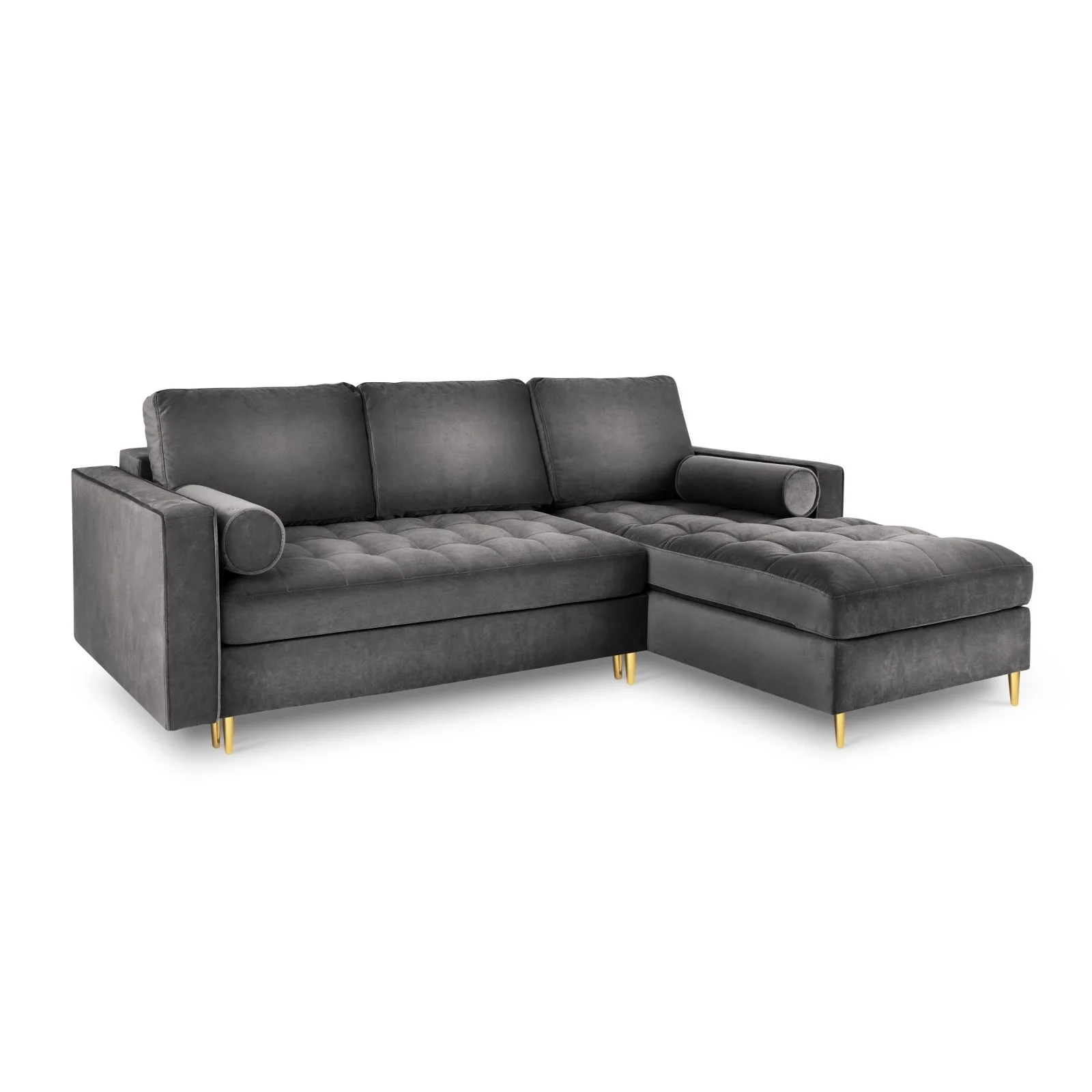 Aspen 5-Sitzer Ecksofa mit Schlaffunktion und Stauraum, Rechte Seite, aus Samt oder Strukturstoff, 240x175x96 cm - Image 31