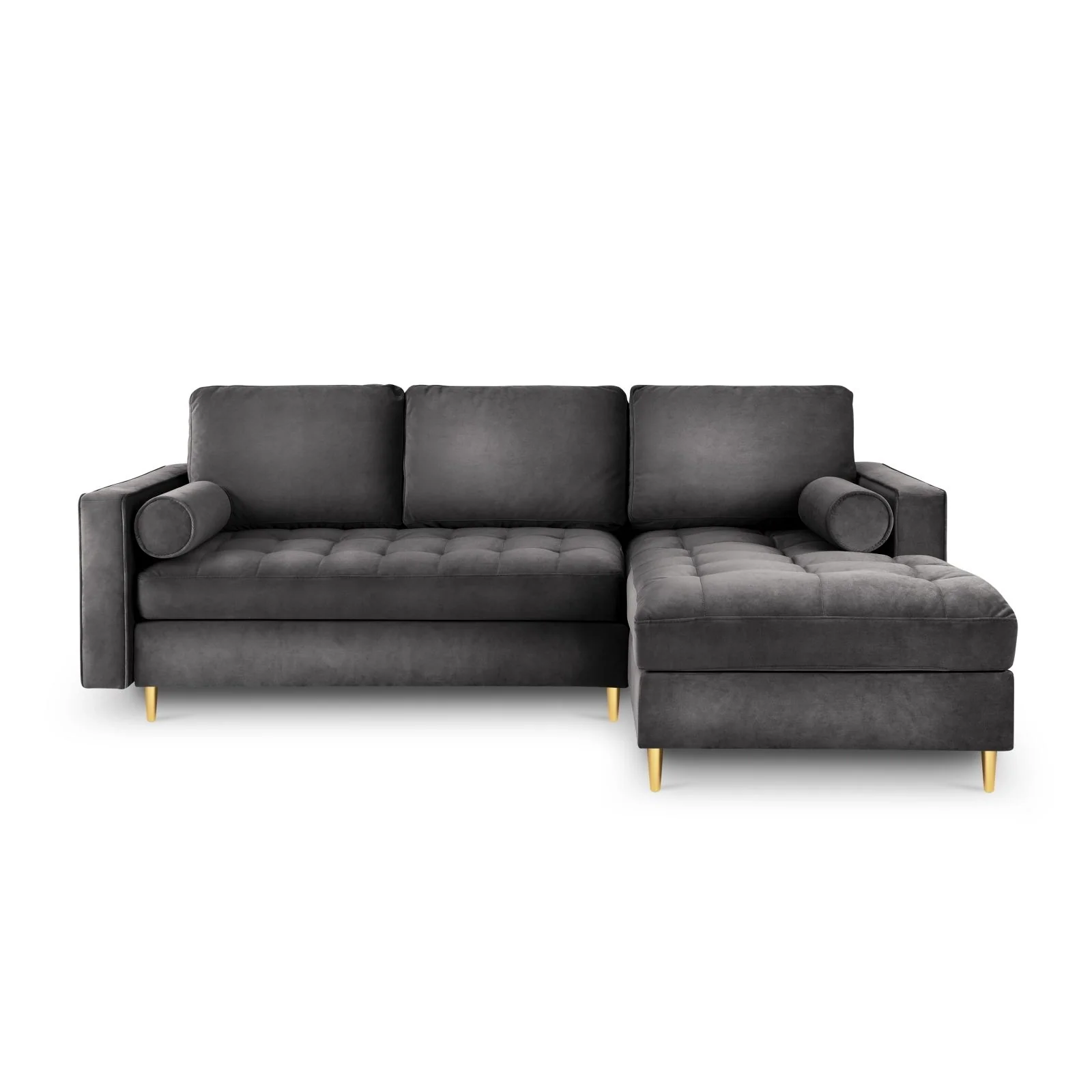 Aspen 5-Sitzer Ecksofa mit Schlaffunktion und Stauraum, Rechte Seite, aus Samt oder Strukturstoff, 240x175x96 cm - Image 34