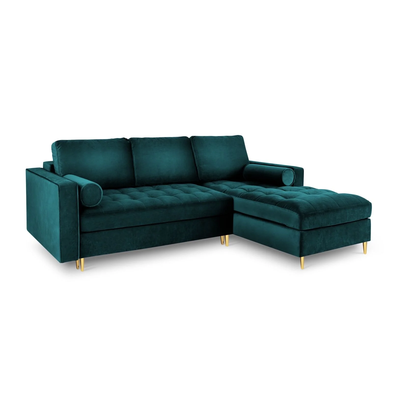 Aspen 5-Sitzer Ecksofa mit Schlaffunktion und Stauraum, Rechte Seite, aus Samt oder Strukturstoff, 240x175x96 cm - Image 37