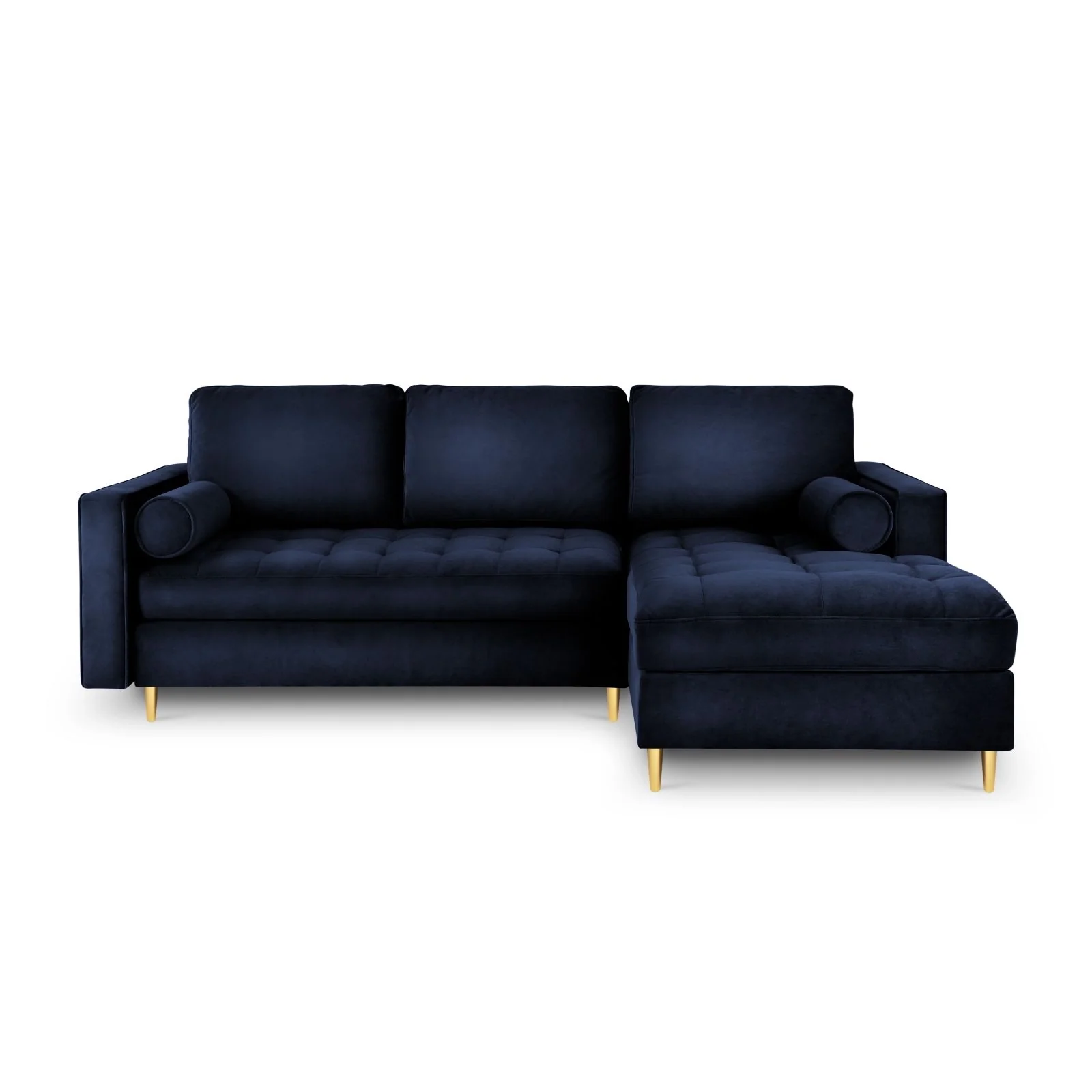 Aspen 5-Sitzer Ecksofa mit Schlaffunktion und Stauraum, Rechte Seite, aus Samt oder Strukturstoff, 240x175x96 cm - Image 4