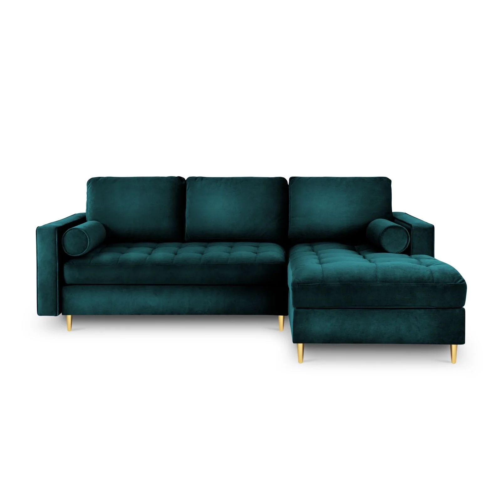 Aspen 5-Sitzer Ecksofa mit Schlaffunktion und Stauraum, Rechte Seite, aus Samt oder Strukturstoff, 240x175x96 cm - Image 40