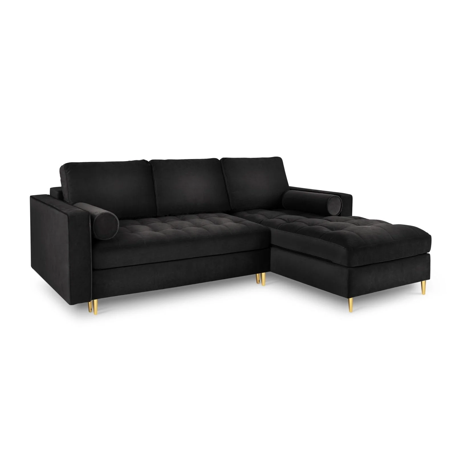 Aspen 5-Sitzer Ecksofa mit Schlaffunktion und Stauraum, Rechte Seite, aus Samt oder Strukturstoff, 240x175x96 cm - Image 43