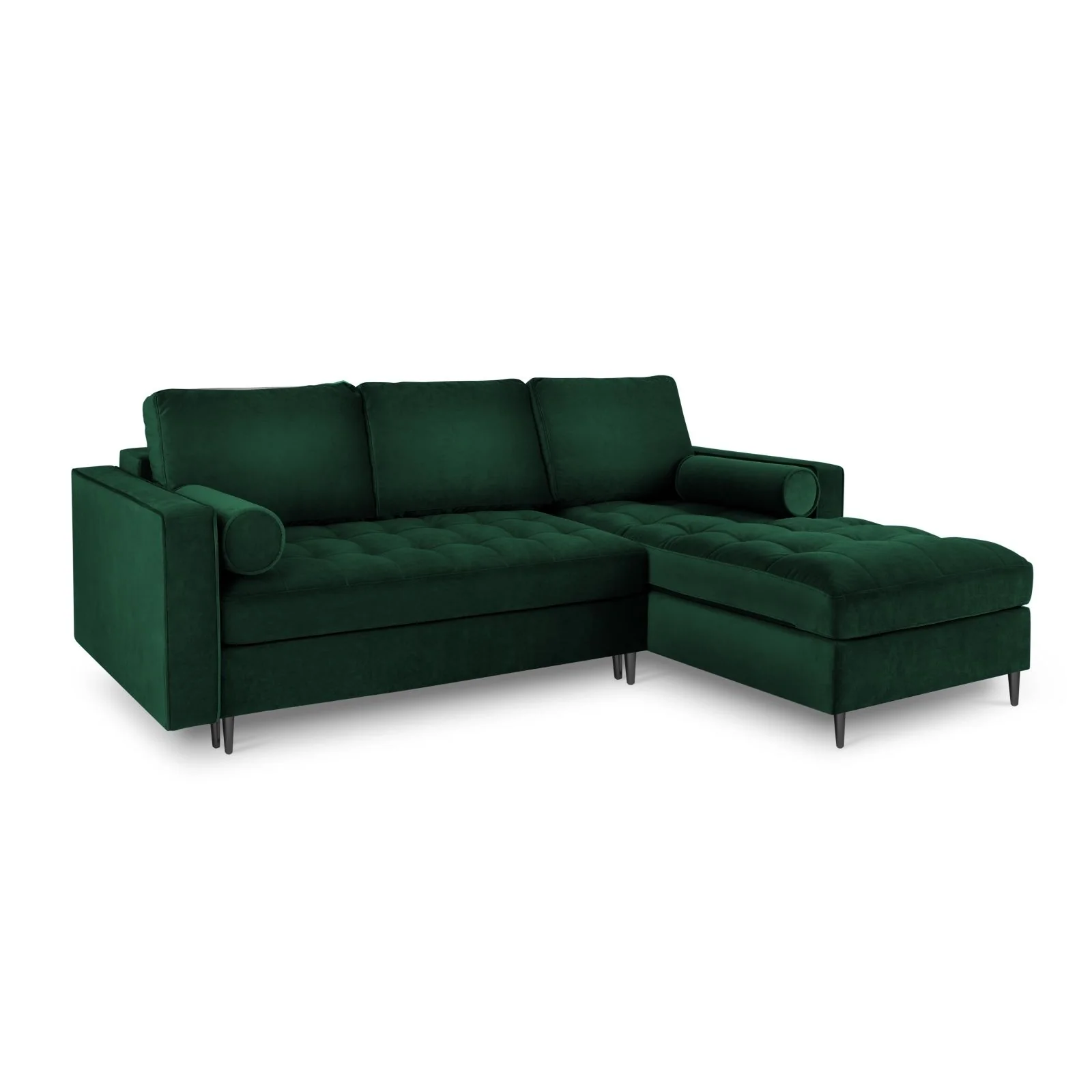 Aspen 5-Sitzer Ecksofa mit Schlaffunktion und Stauraum, Rechte Seite, aus Samt oder Strukturstoff, 240x175x96 cm - Image 55