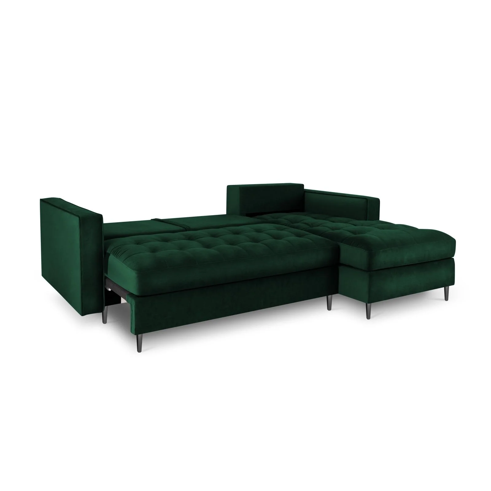 Aspen 5-Sitzer Ecksofa mit Schlaffunktion und Stauraum, Rechte Seite, aus Samt oder Strukturstoff, 240x175x96 cm - Image 57