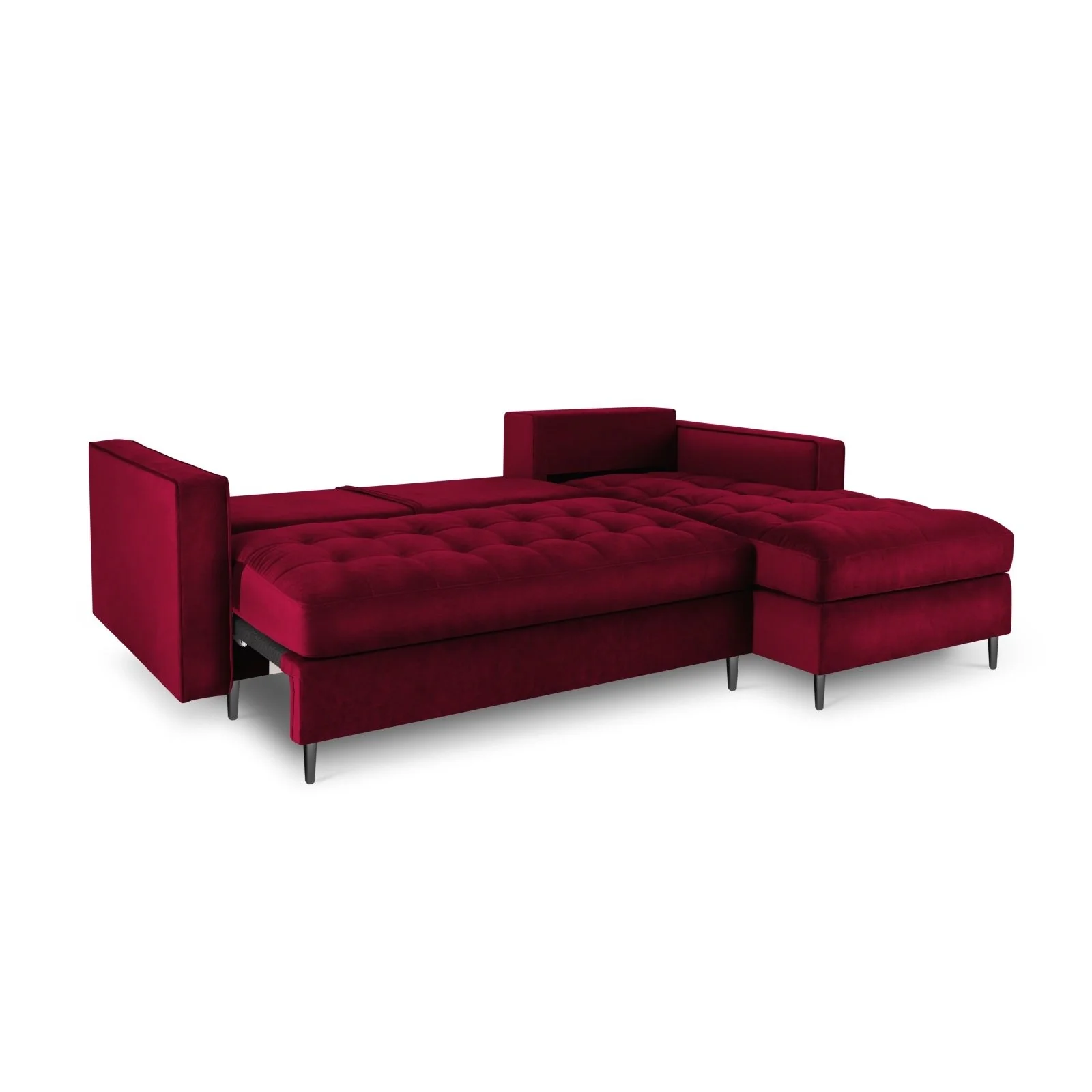 Aspen 5-Sitzer Ecksofa mit Schlaffunktion und Stauraum, Rechte Seite, aus Samt oder Strukturstoff, 240x175x96 cm - Image 63